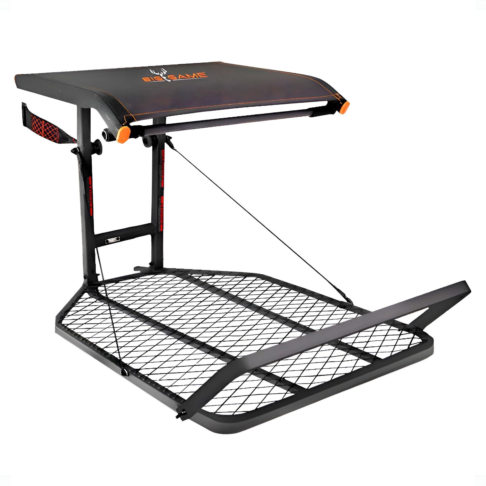 Big Game Captain XC Hang-On Treestand, Lightweight Steel Construction with 14 x 8 in. Flip-Back Flex-Tek Seat, 300 lbs Weight Rating