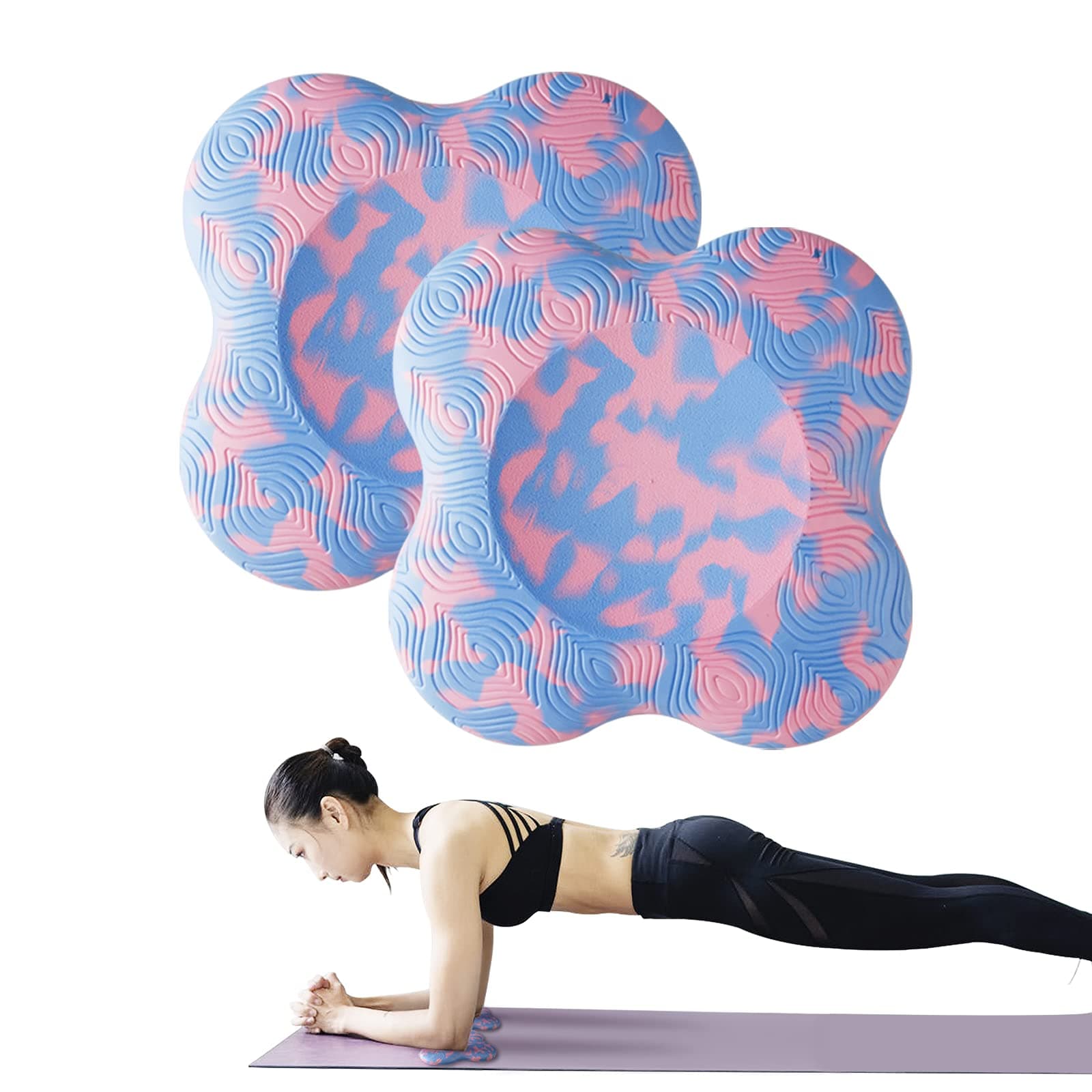 Jade Kit 2 Pcs Yoga Knee Pads Anti Slip Support Foam For Women And Men, Kneeling Pad Protecting Knees Elbows Wrist Hands