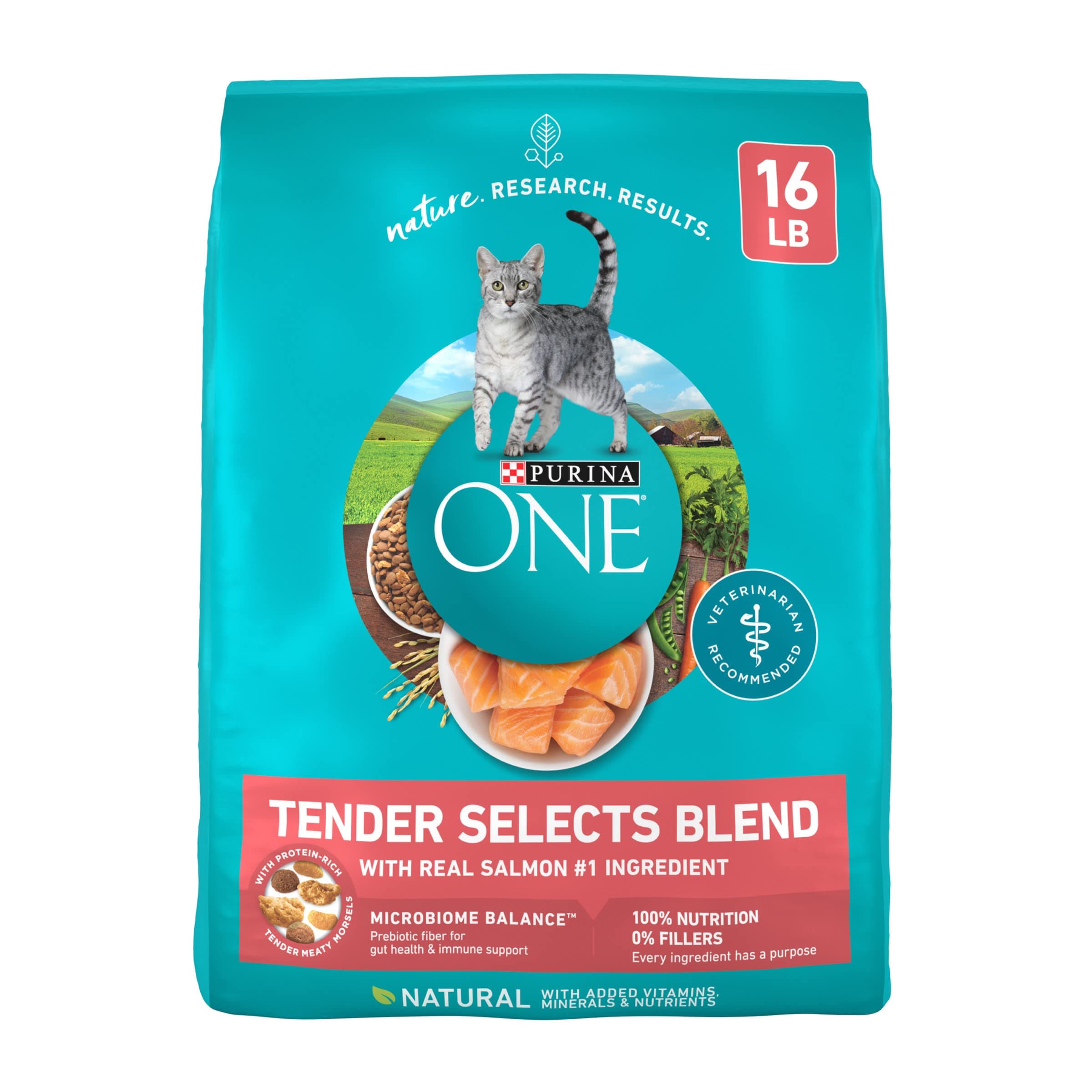 Natural Dry Cat Food, Tender Selects Blend With Real Salmon - 16 lb. Bag