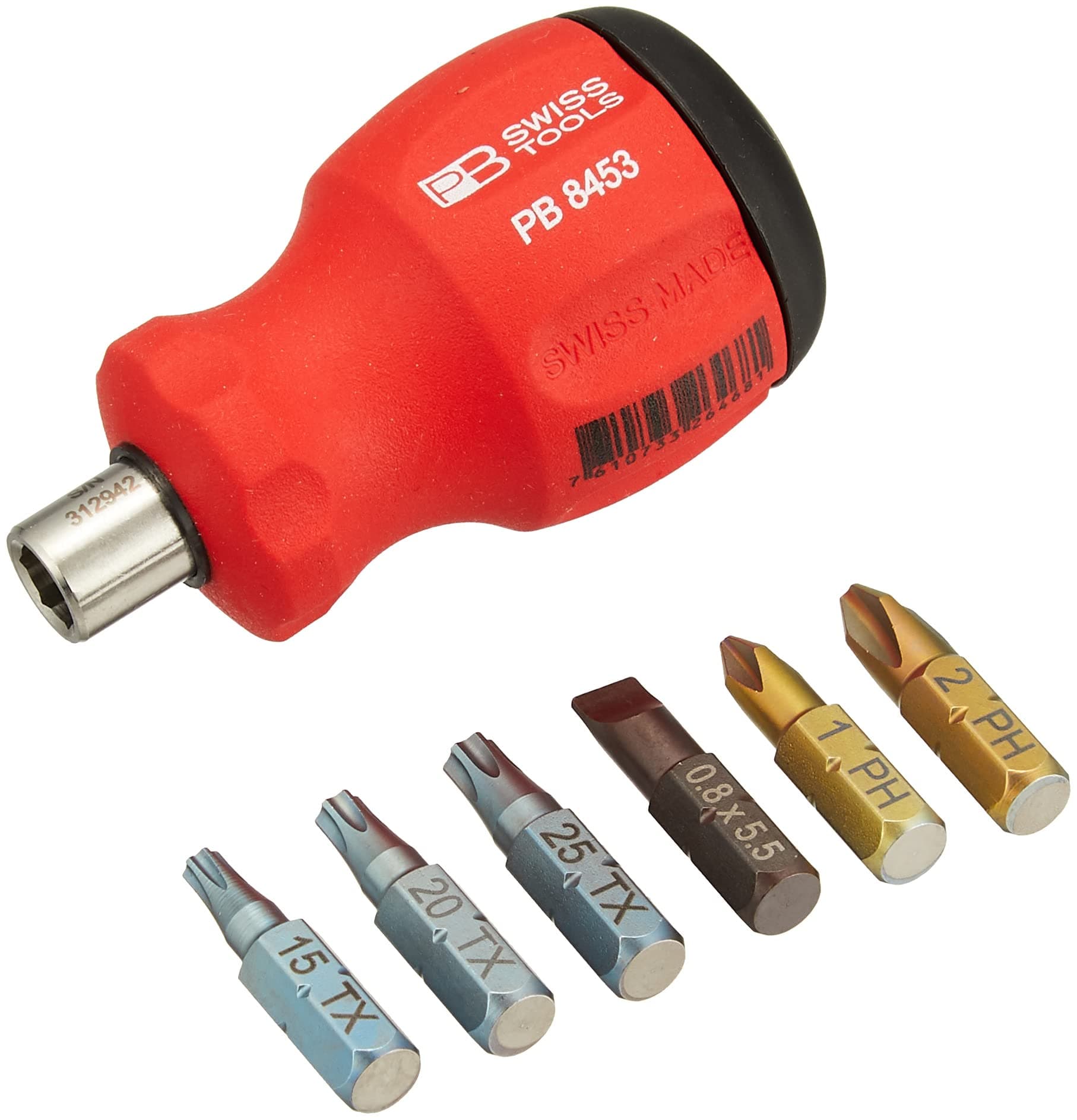 PB 8453 Multi-bit screwdriver Combination screwdriver manual screwdriver/set - manual screwdrivers & sets (Red)