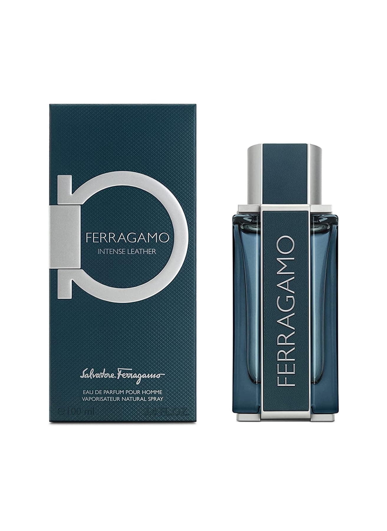 FERRAGAMO Intense Leather Eau de Parfum for Men | Luxury Long Lasting | Aromatic Leather Perfume | Premium Designer Fragrance Gift for Him | 100ml