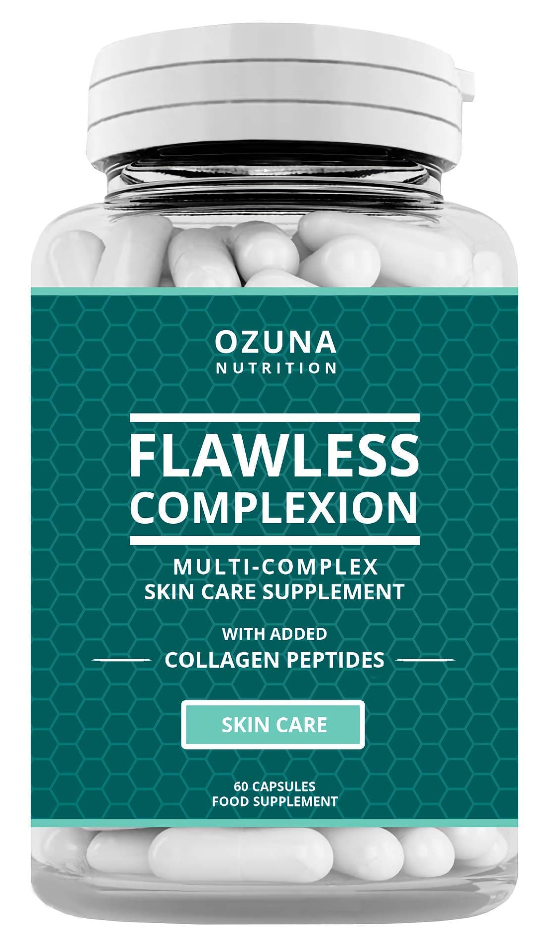 Flawless Clear Skin Supplement for Radiant Complexion | Multi-Complex Formula with Collagen Peptides | Supports Skin Hydration & Elasticity | Unisex | 30-Day Supply
