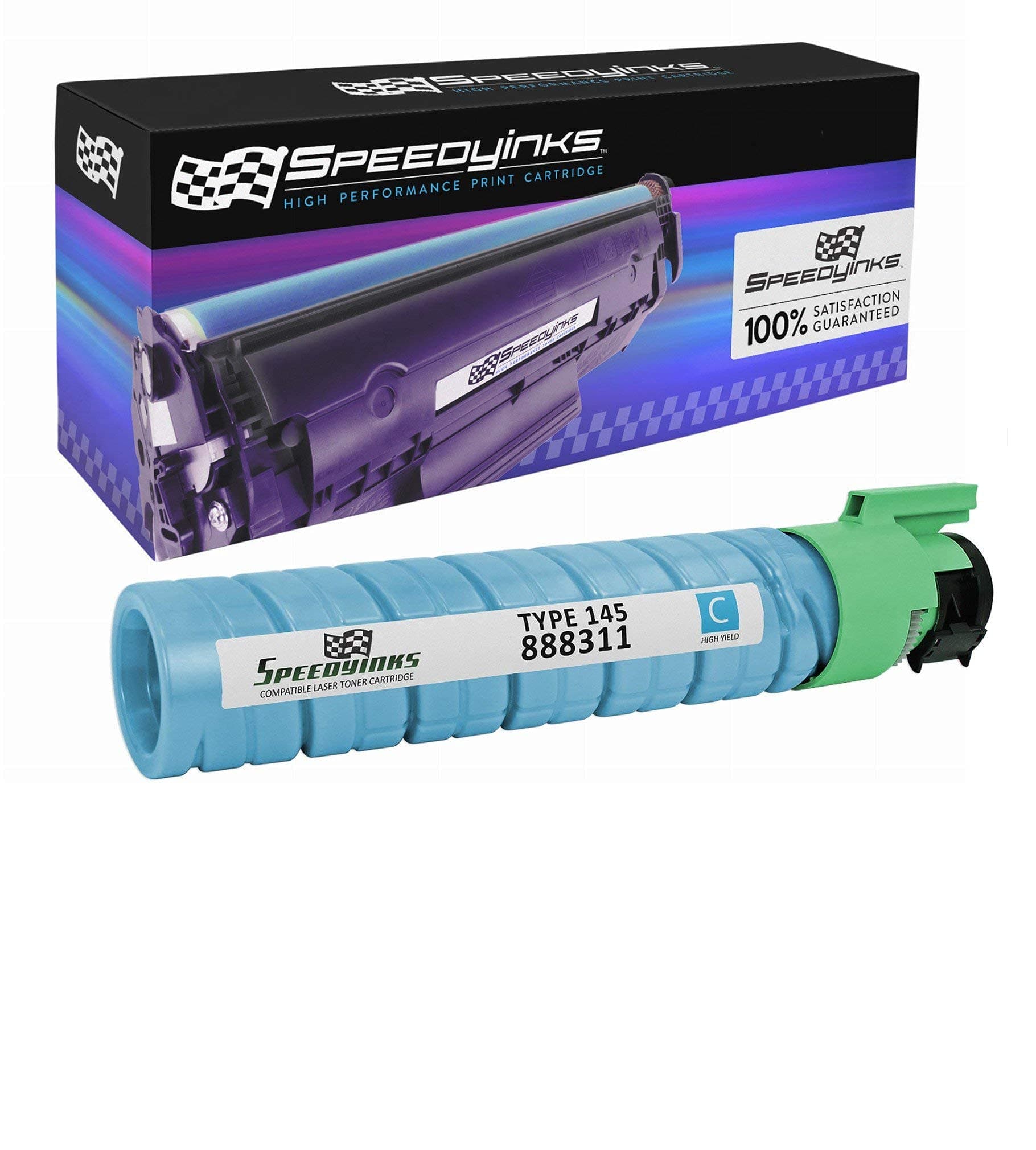 Speedy Inks Compatible Toner Cartridge Replacement for Ricoh 888311/Type 145 High Yield (Cyan)