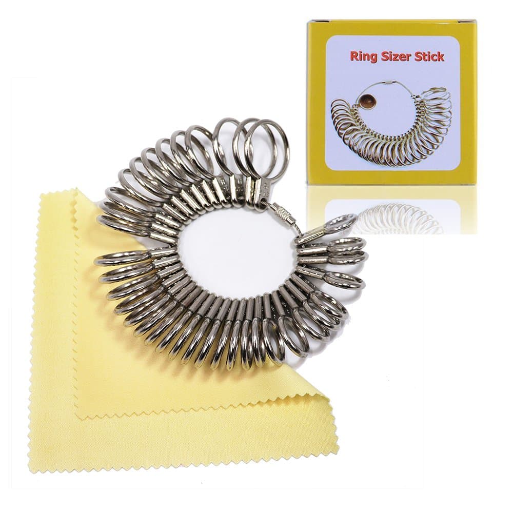 DILIMI Ring Sizer Ring Measuring - 27Pcs 1-13 Finger Sizing Measuring Tool Size Ring Measuring Circles Models Ring Gauge Set Jewelry Making Tools Jewelry Sizer Kit for Men & Women