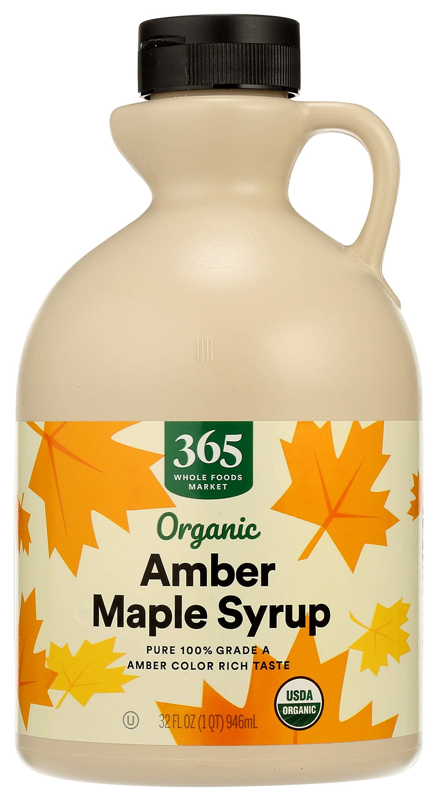 365 by Whole Foods Market, Organic Pure 100% Grade A Maple Syrup, Amber Color Rich Taste, 32 Fl Oz