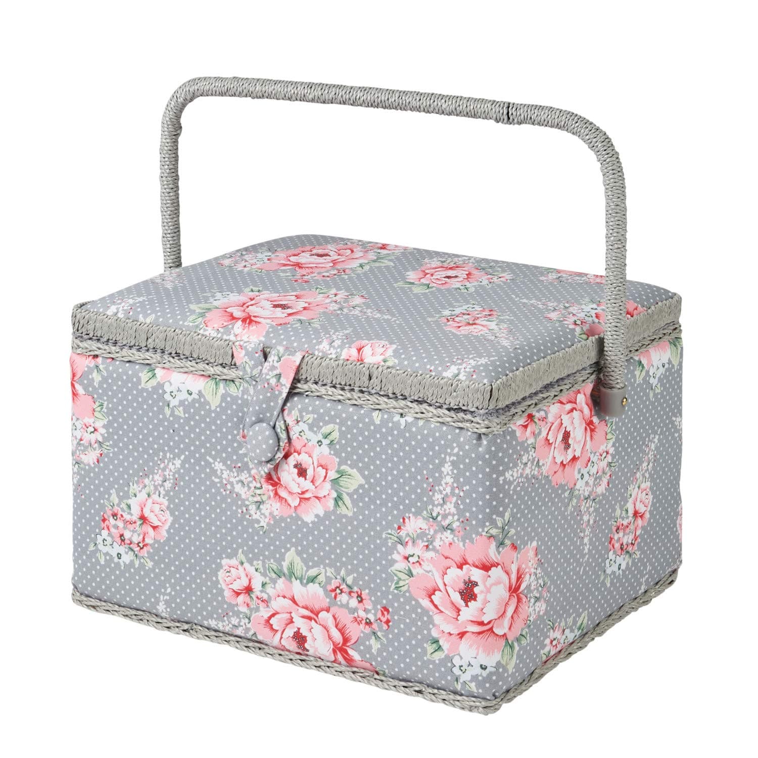 Hobbygift Groves Exclusive Print Collection Sewing Box, Cotton Blend, Beautiful Bloom, Large
