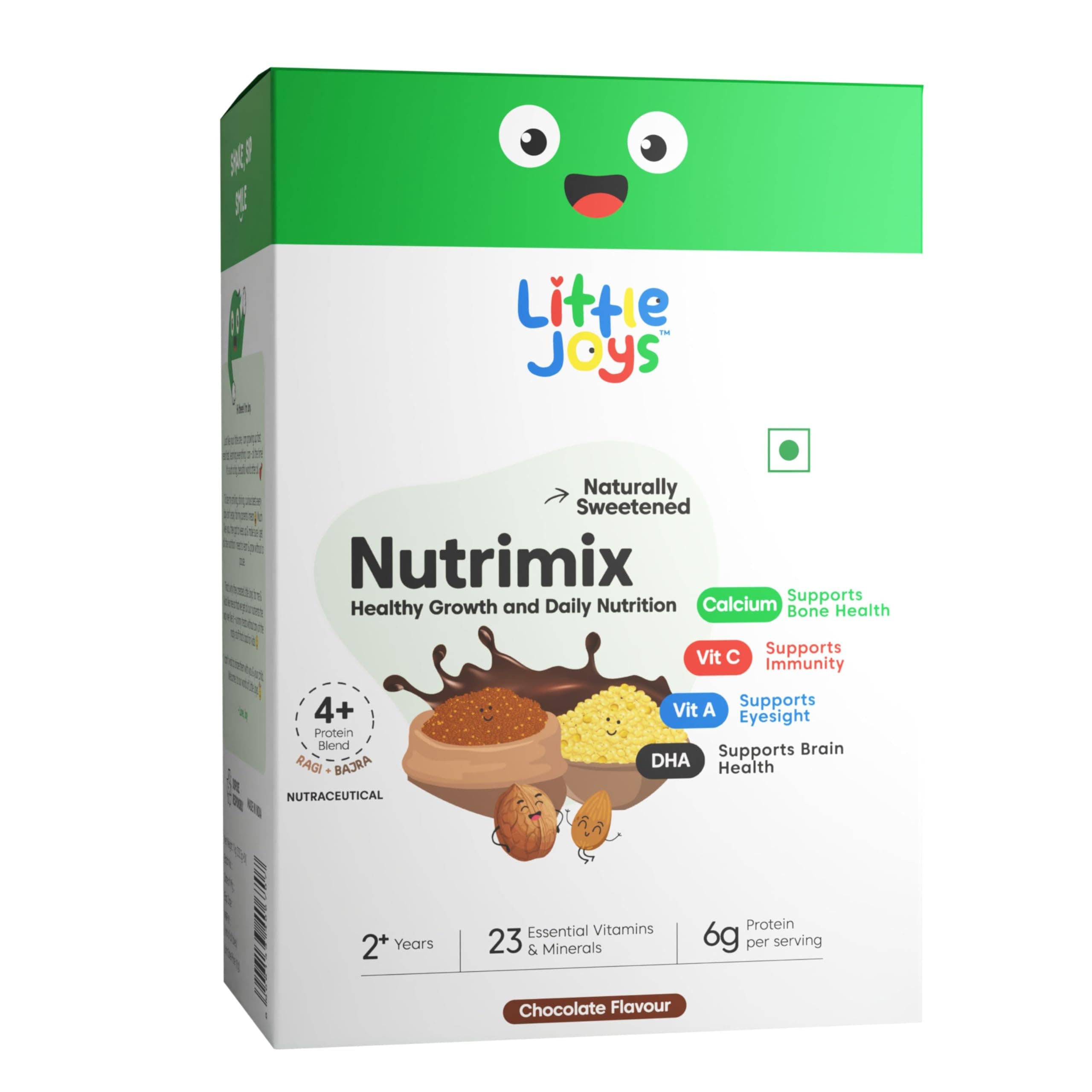 Nutrimix Nutrition Powder 1kg | 2-6 Years | Zero Refined Sugar | Boosts Immunity & Supports Overall Health & Development | With Ragi, Bajra, Almonds & Oats | Chocolate Flavour