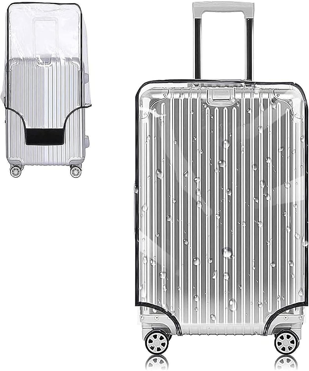 Clear PVC Suitcase Cover Protectors 20 Inch Luggage Cover for Wheeled Suitcase