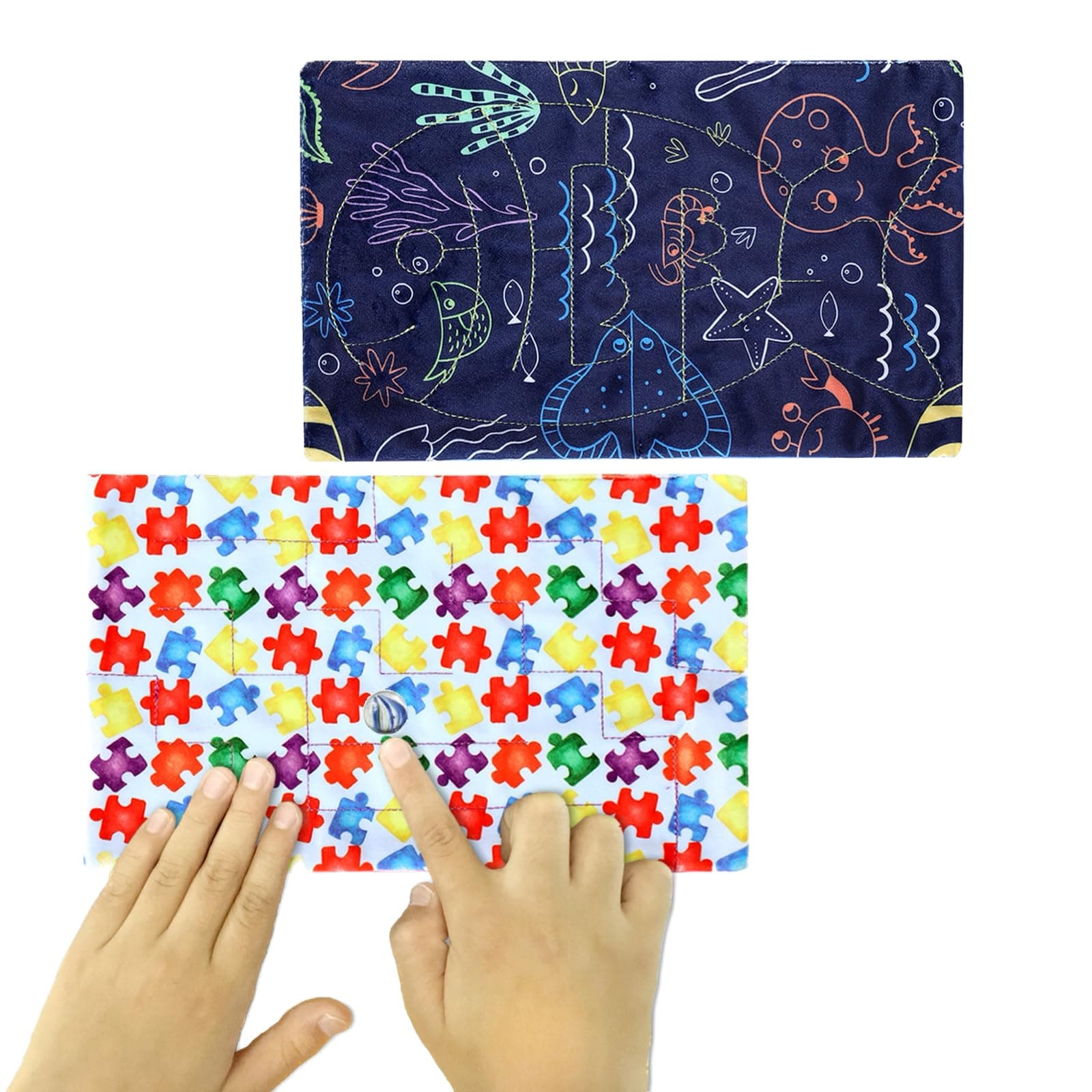 2 Pack Fidget Sensory Maze for Children with Autism ADHD to Improve Attention, Relieve Stress, Anxiety and Improve Finger Flexibility for Elder, 9.8" x 5.9"