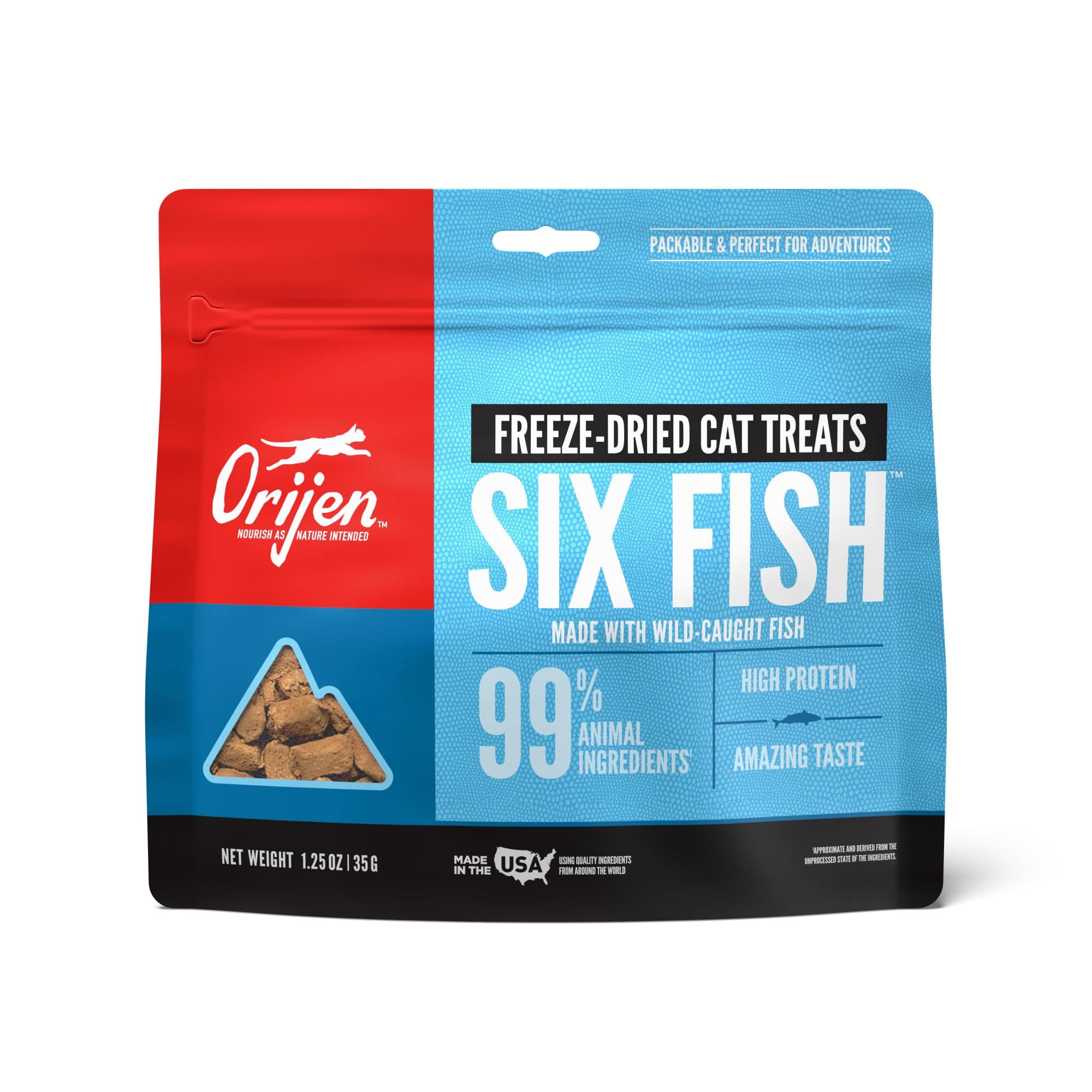 Six-Fish Freeze-dried Cat Treats 1.25 Oz