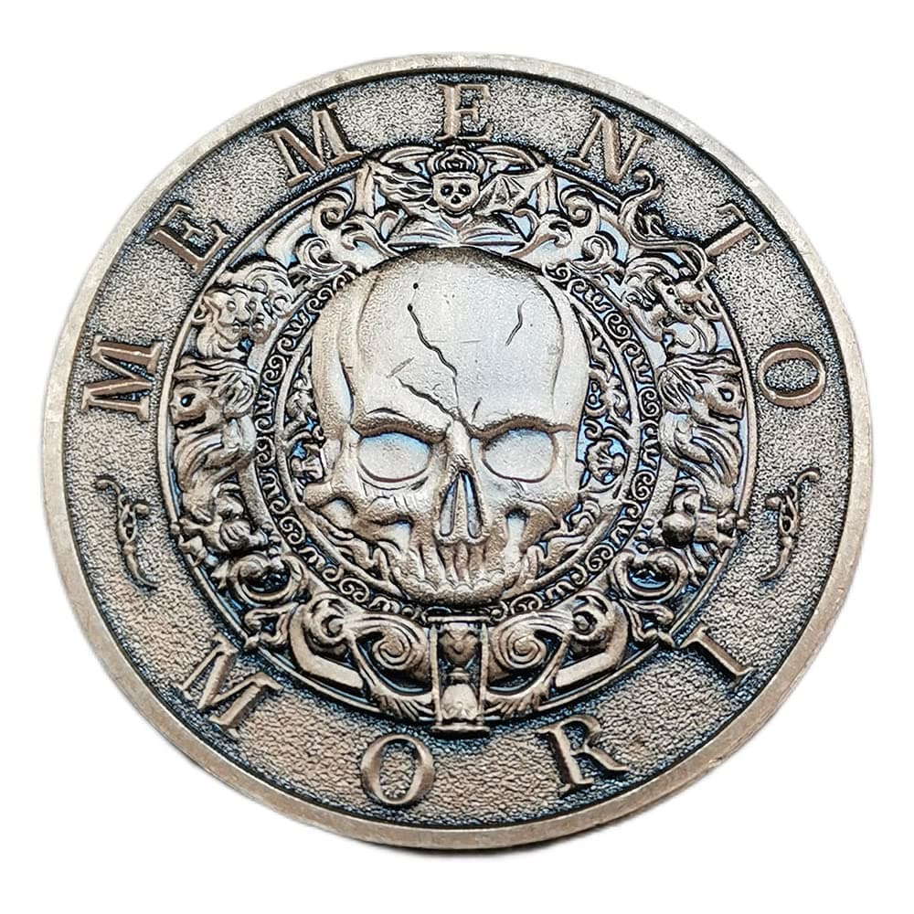 Collectible Coins Memento Mori Medal Carpe Diem Stoicism Souvenior Coins Antique Finish Official Gift for Daily Stoic Practice