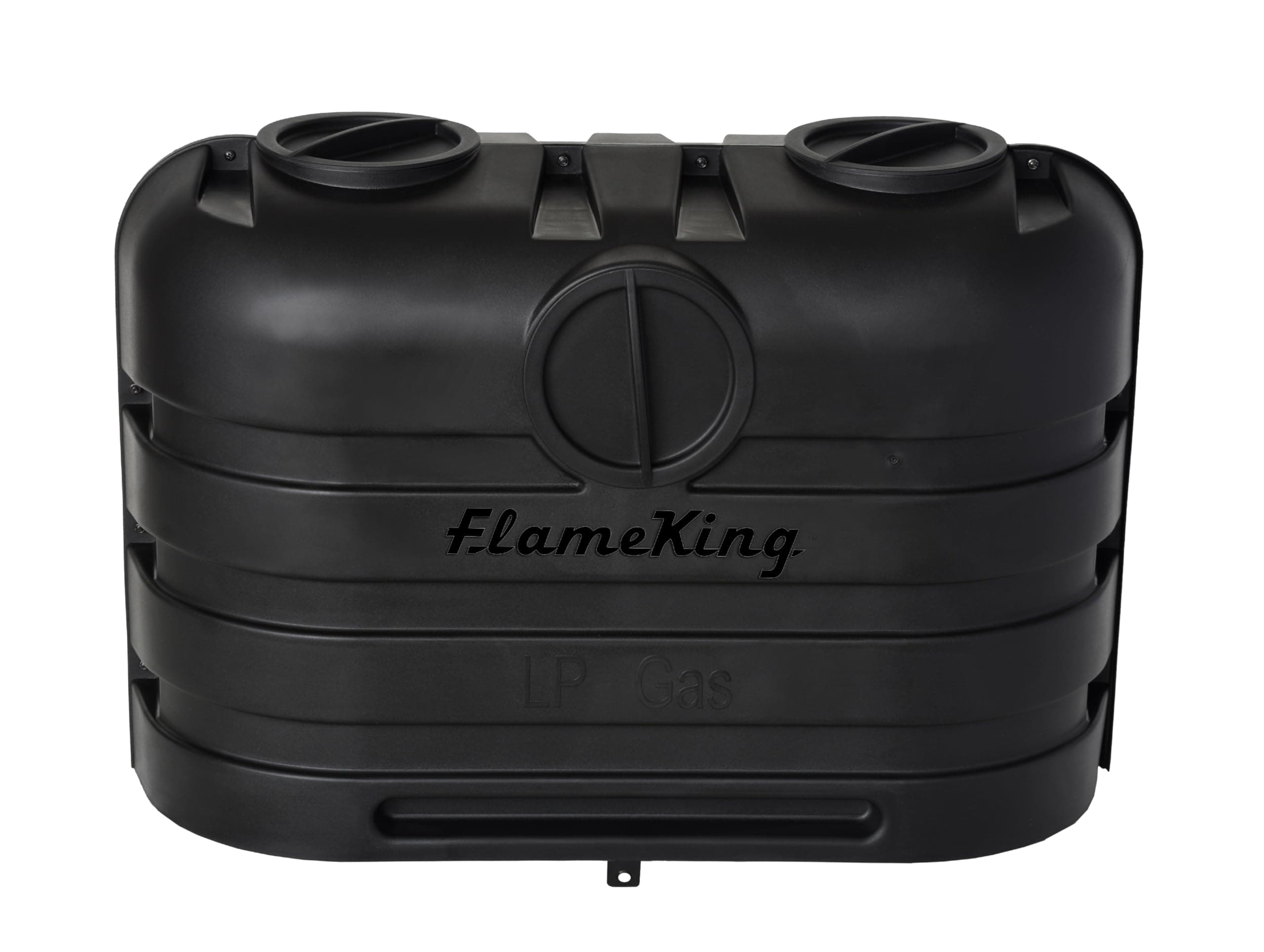 Flame King Dual 20LB LP Propane Tank Light Plastic Heavy Duty Cover for RV, Travel Trailer, Camper - Black