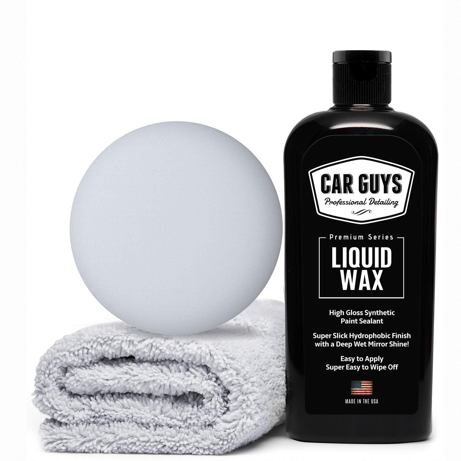 Liquid Wax | Advanced Car Wax | Superior Protection with a Carnauba Shine | For all Paint Colors and Excellent Black | 8 Oz Kit