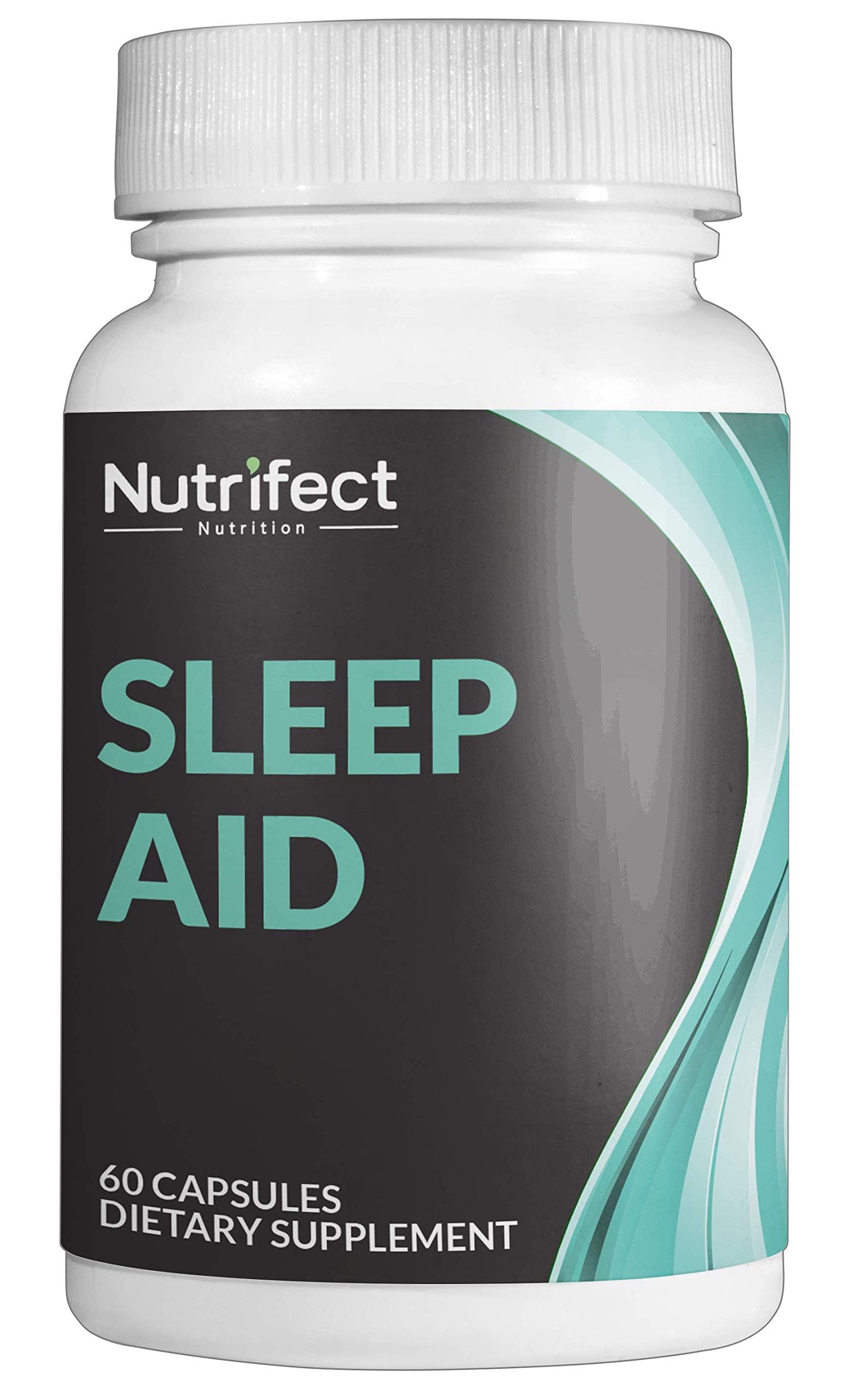 Nutrifect Nutrition Natural Sleep Aid Pills, with Magnesium, 5-HTP, GABA, Melatonin, and L-Theanine for Super Fast Night Time Muscle Recovery, 60 Veggie Caps