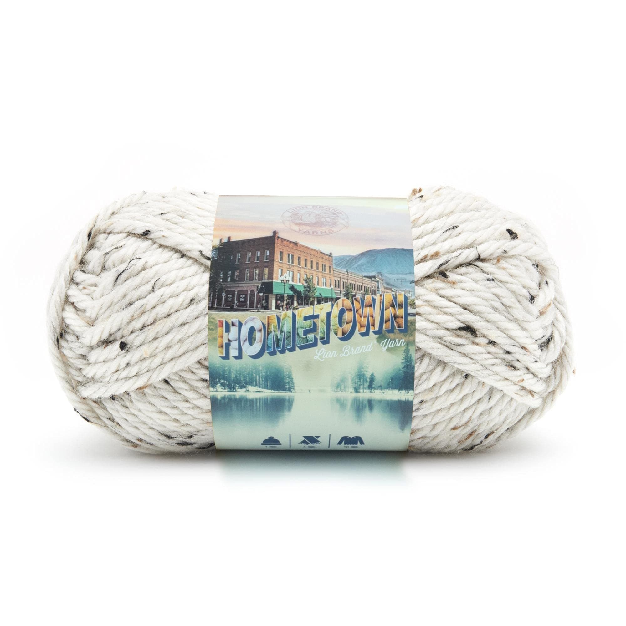 Lion Brand Yarn 135-302 Hometown USA Yarn, Aspen Tweed, Acrylic, 1 Pack