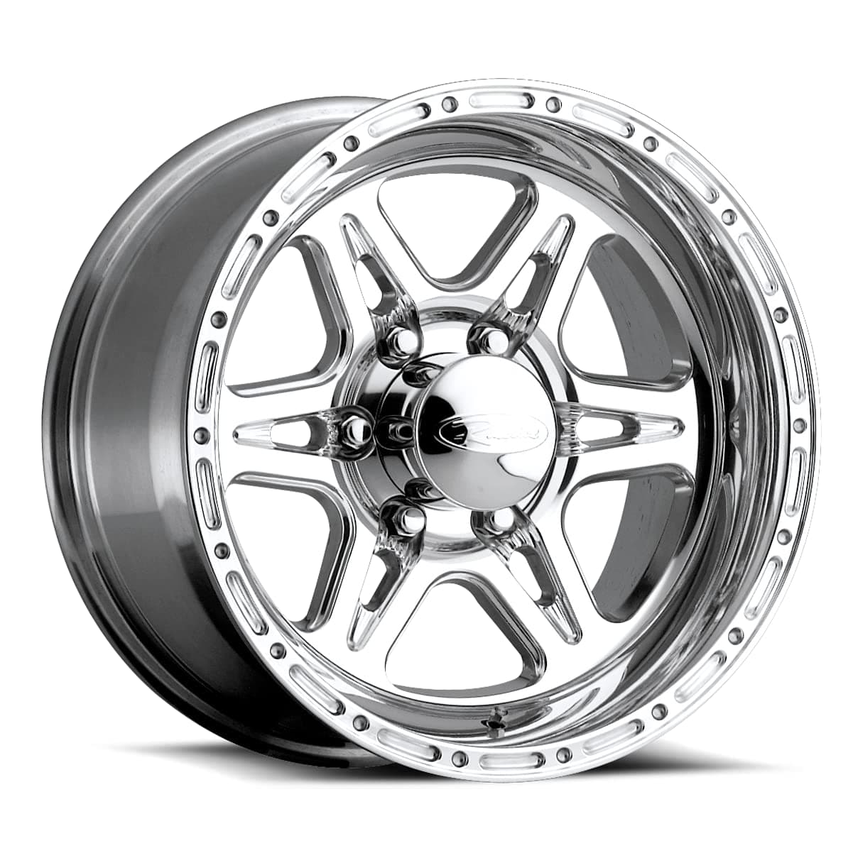Raceline Wheels 886 RENEGADE Wheel Polished 17X9"6X5.5 Bolt Pattern 0mm Offset/(5"B/S) 6 Spoke Aluminum Passenger Car Wheels, Full Size Replacement Chrome Car Rims