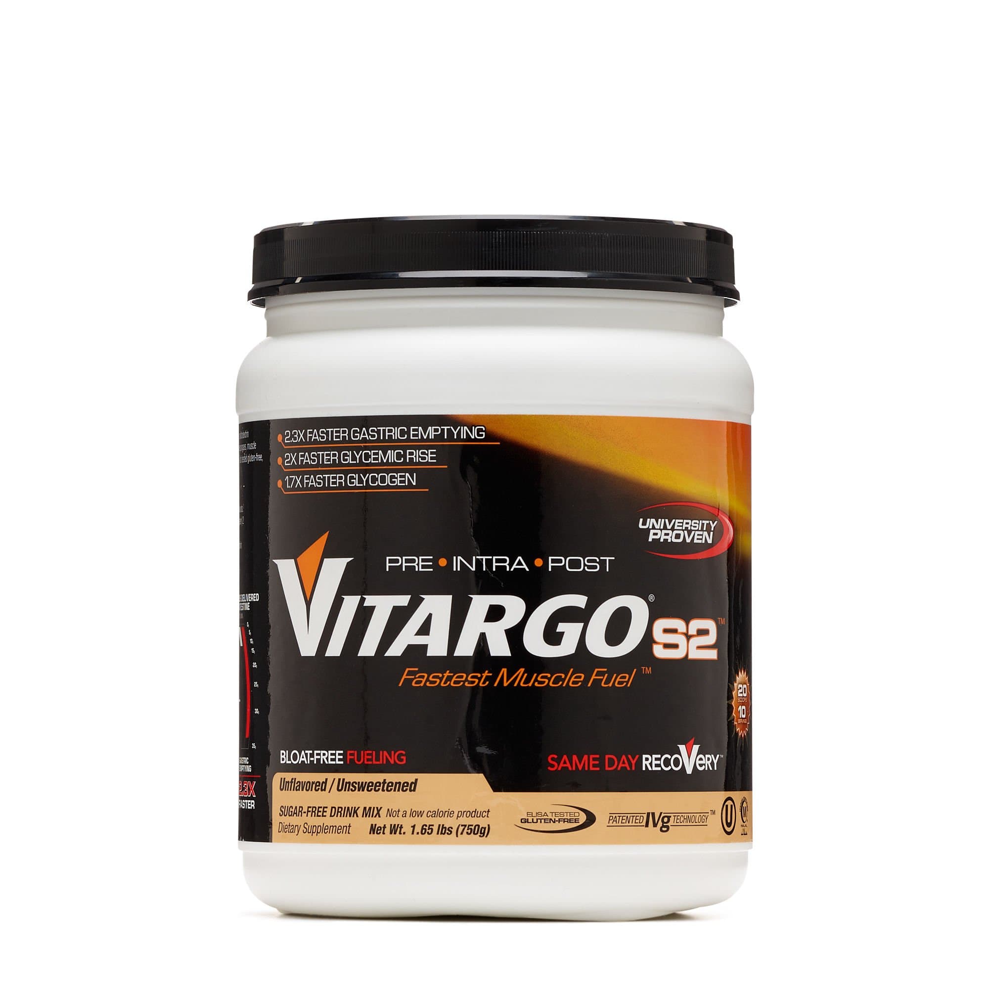 Vitargo S2 - Gluten Free Pre - Intra - Post Workout and Sport Supplement, Unflavored 10 Servings