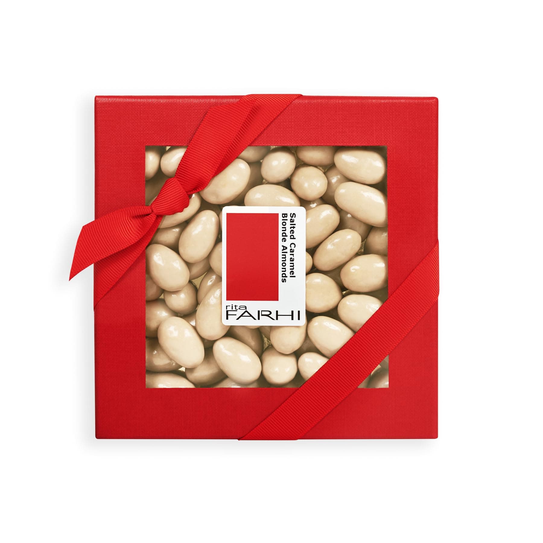 Rita Farhi Salted Caramel Blonde (White/Milk Mix) Chocolate Almonds in a Luxury Gift Box 210 g - New Palm Oil Free Recipe