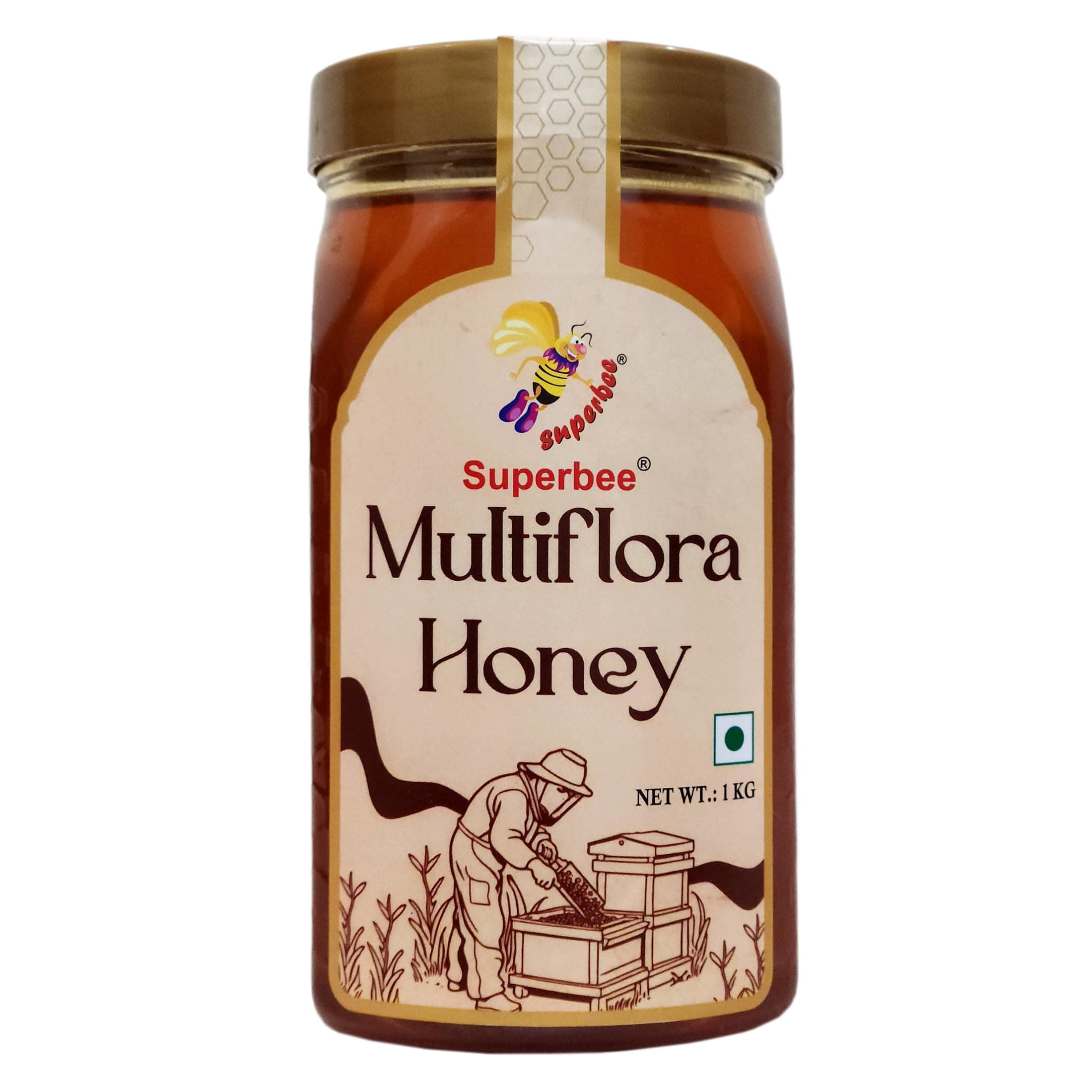 Super Bee Multiflora Honey 1kg - Raw & Natural | No Added Sugar | Immunity Booster | Organic Honey | Unpasteurized | For a Healthy Lifestyle