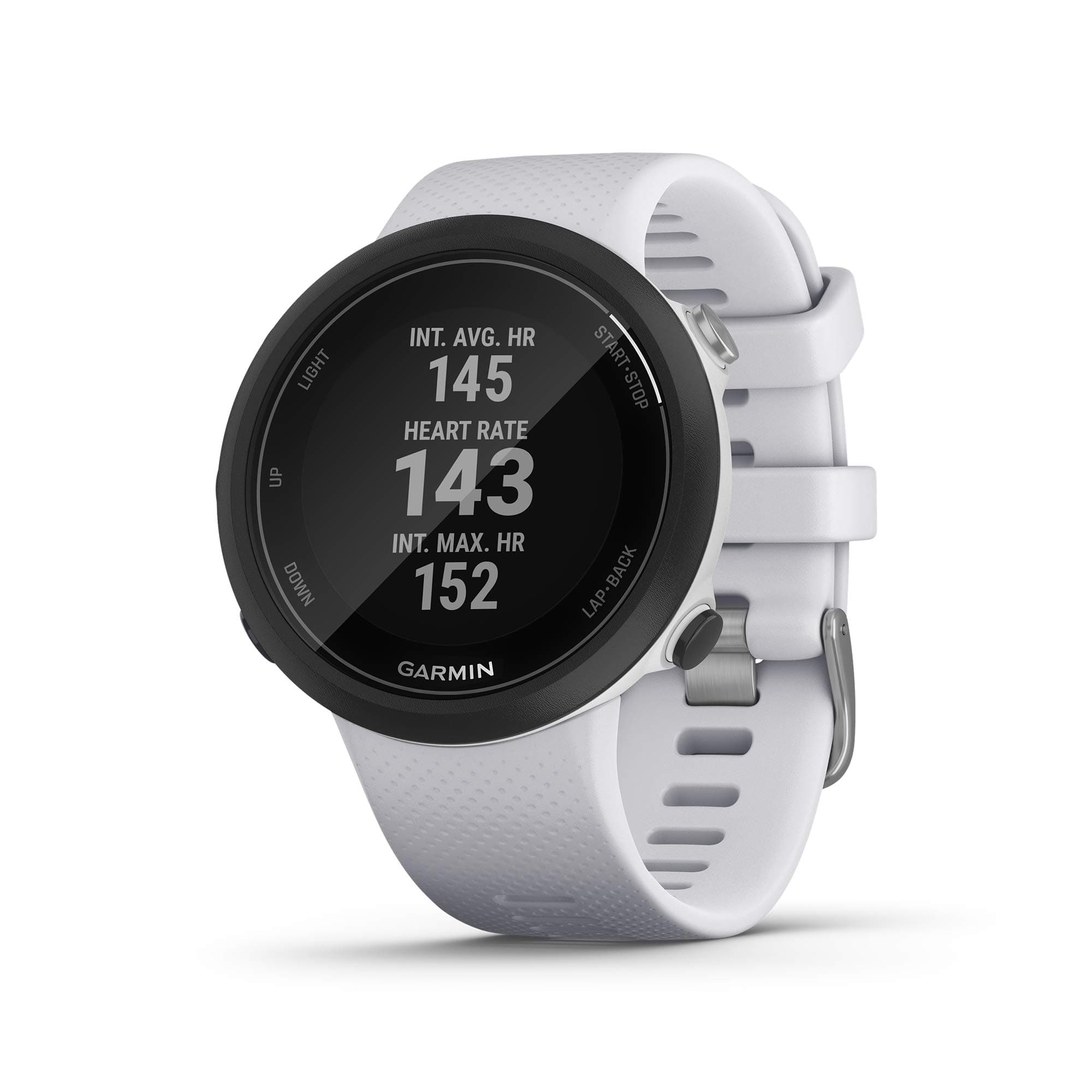 Garmin Swim 2, GPS Swimming Smartwatch for Pool and Open Water, Underwater Heart Rate, Records Distance, Pace, Stroke Count and Type, White