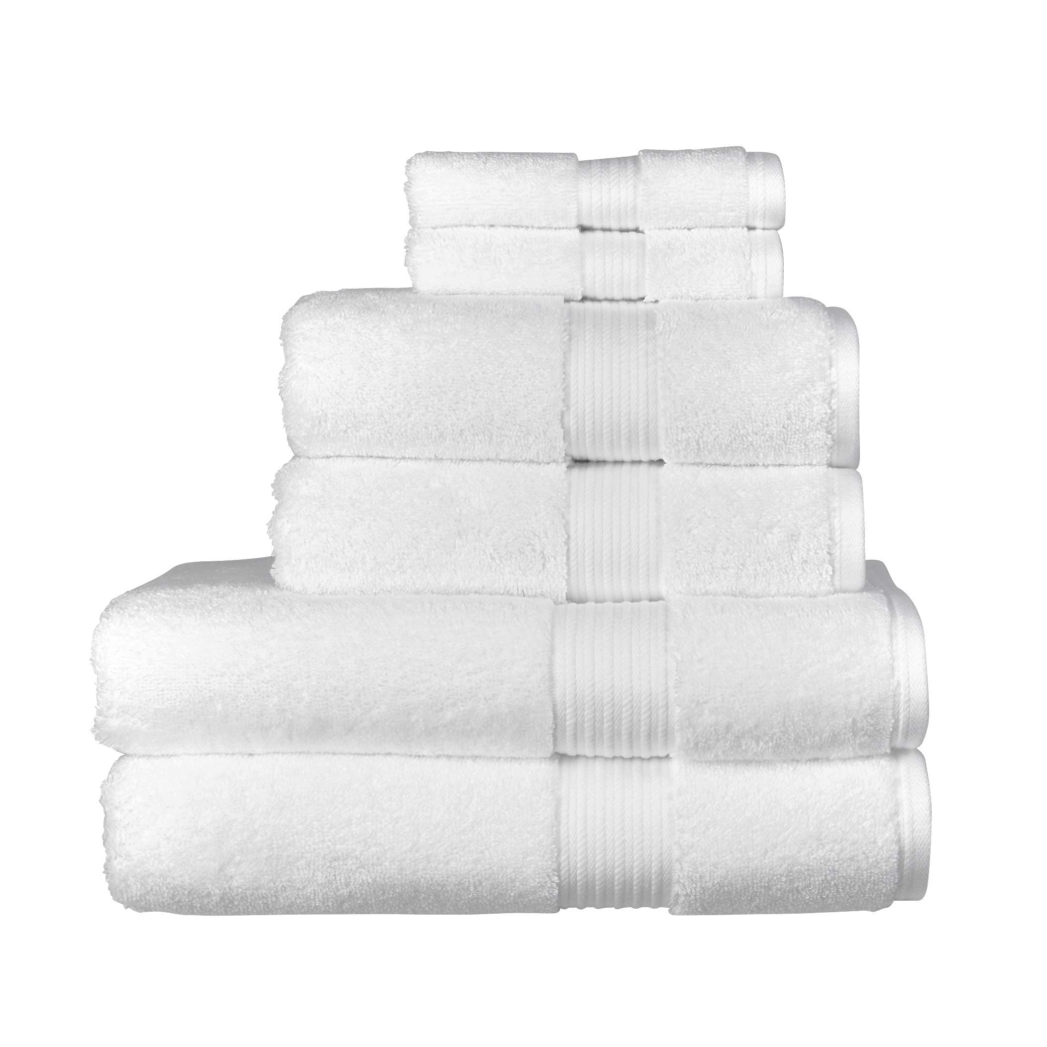 - Christy Supreme Hygro 6 Piece Towel Set | White | 100% Luxury Supima Cotton | Ultra Soft | Super Absorbent | 650GSM | 2 Bath Towels 2 Hand Towels 2 Face Cloths