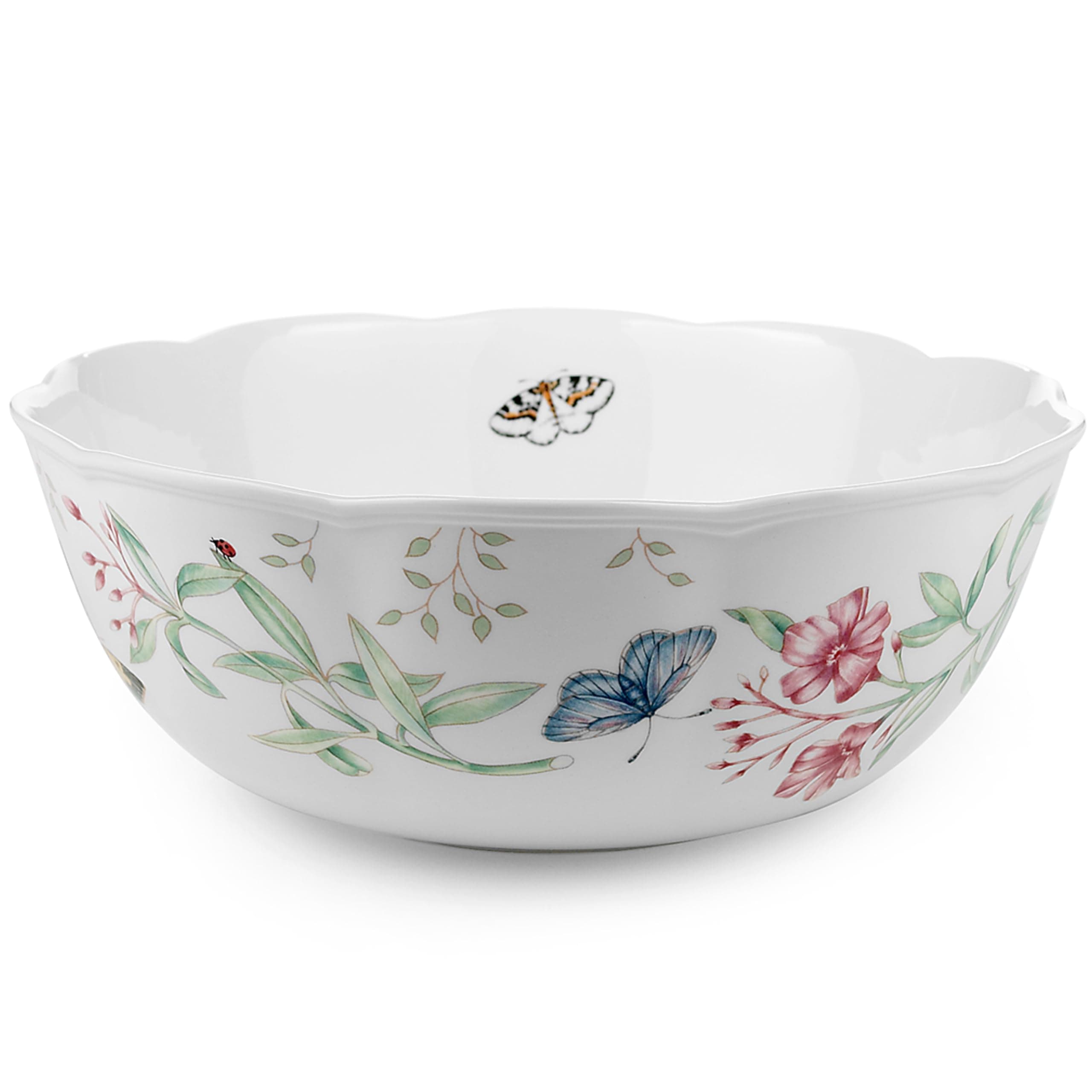 Lenox Butterfly Meadow Serving Bowl, white body -