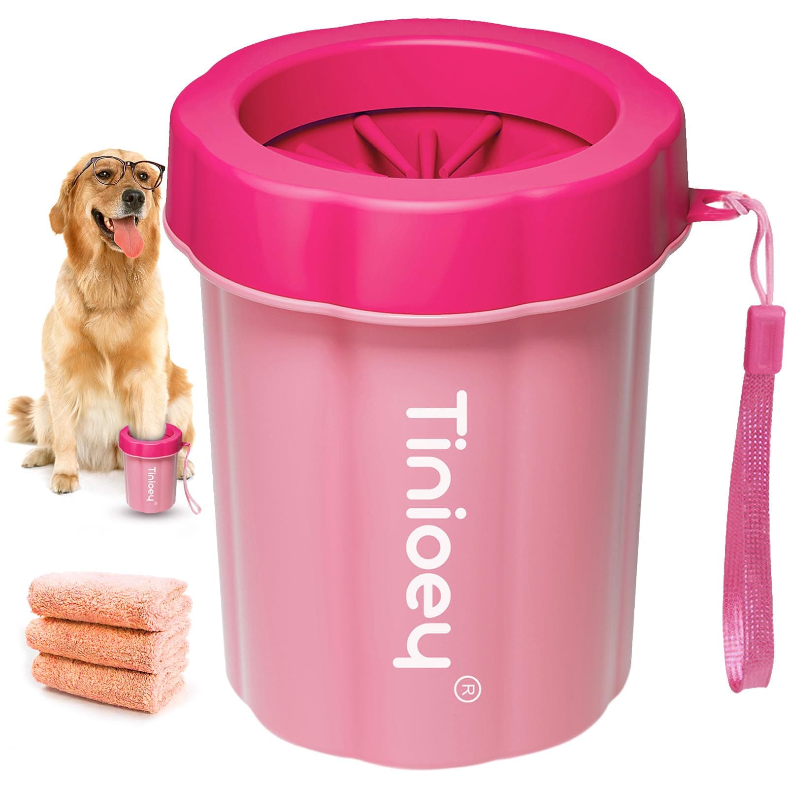 Dog Paw Cleaner for Medium Dogs | Paw Washers for Dogs | Pet Foot Cleaner | Pet Washing Equipment | Dog Accessories (with 3 Absorbent Towels)