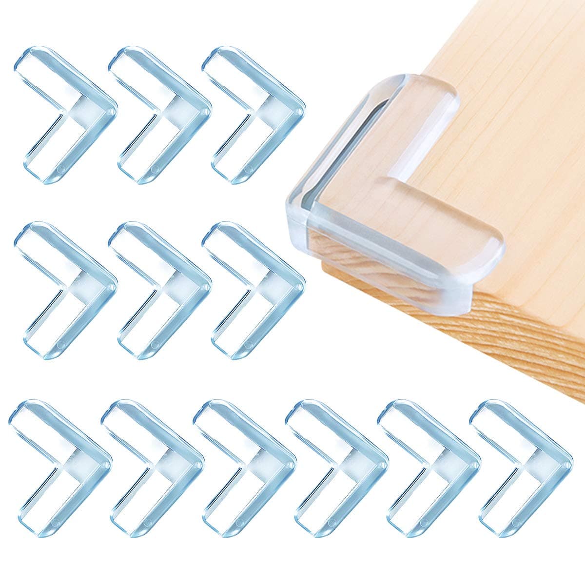 Corner Protectors for Kids, 20pcs Safety Corner Protectors Guards Clear Baby Proofing Corners Furniture Glass Table Corner Protection for Child with Strong Adhesive (L Shape)