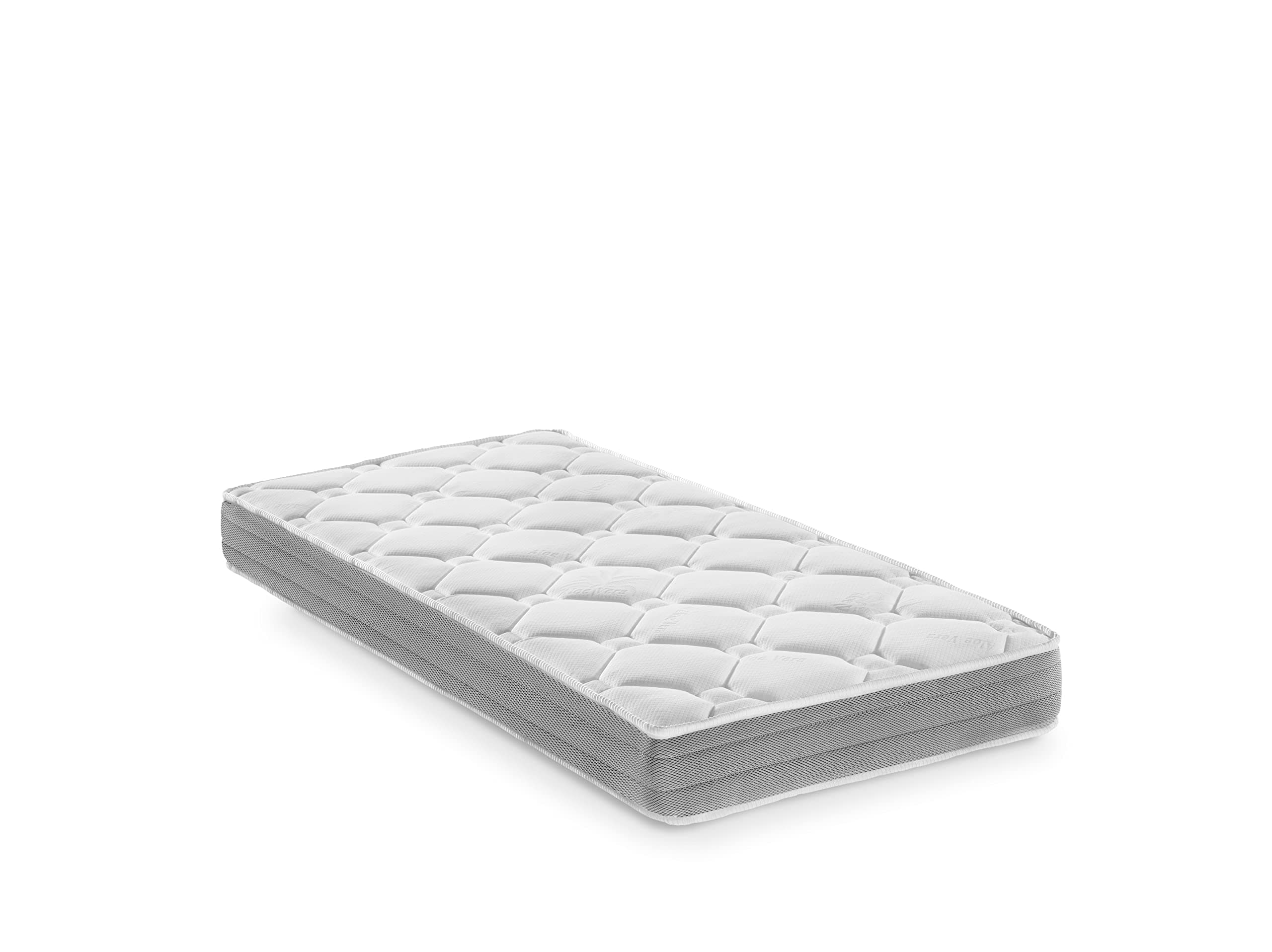 El Almacen del Colchon - Foam Mattress, Model STAR, All Sizes, White and Grey 105 x 190 x 15 cm white and grey