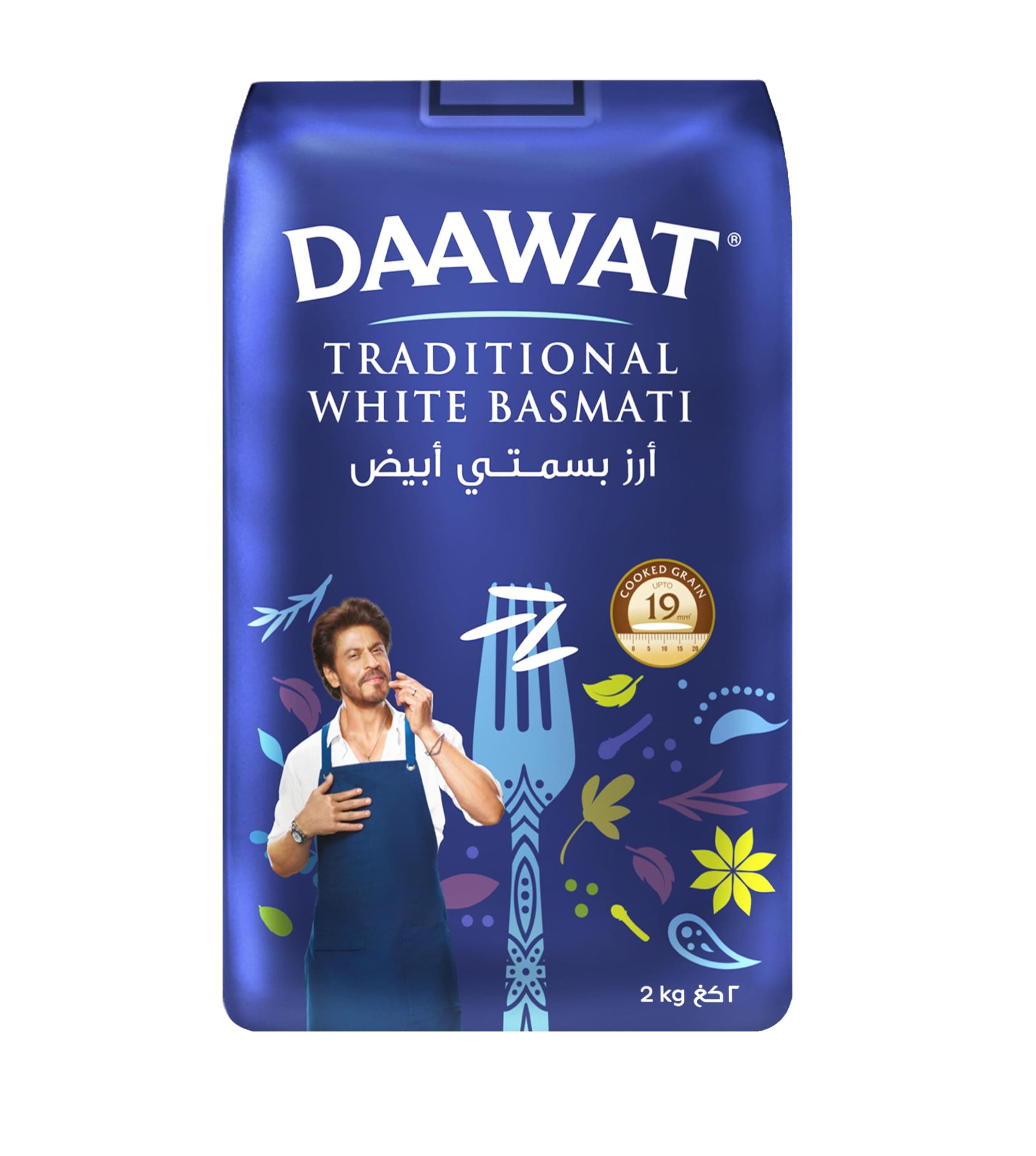 Daawat Traditional Basmati Rice, White, 2kg