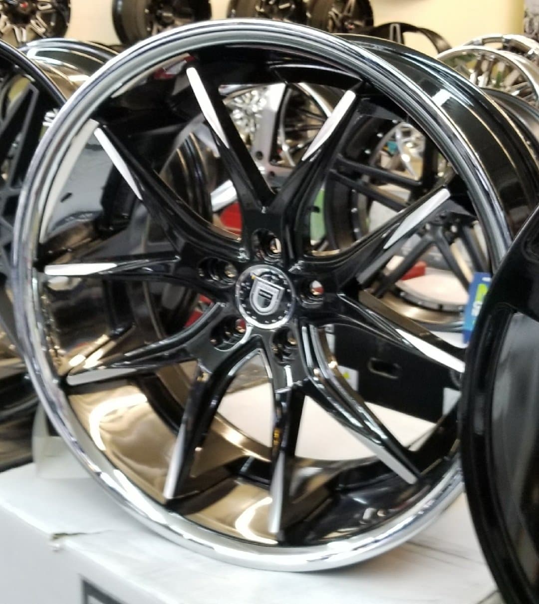 22-INCH STAGGERED LEXANI-R-TWELVE WHEELS AND TIRES