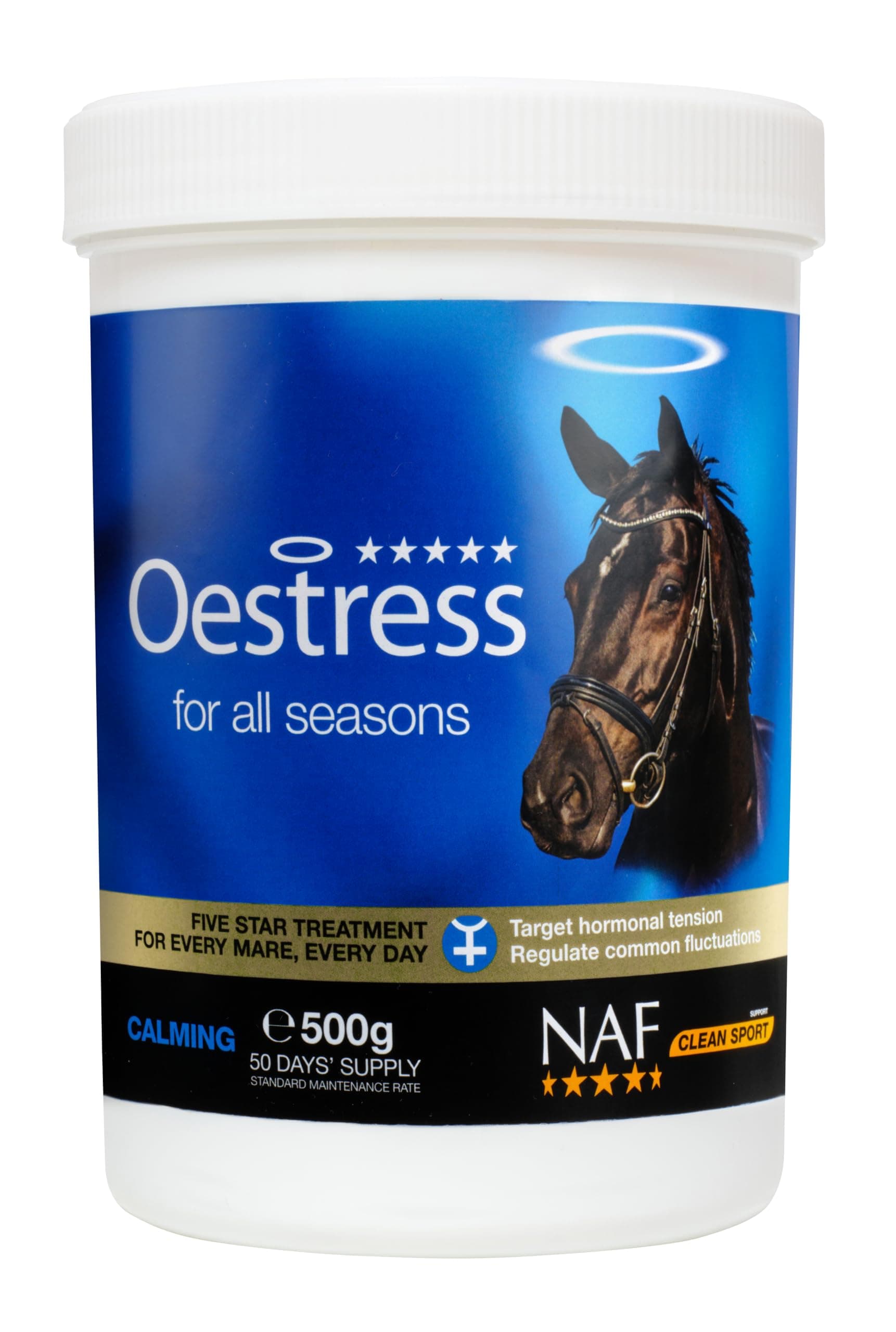 NAF Five Star Oestress 500g – Hormonal Support Supplement for Mares – With Chasteberry, Magnesium & Soothing Herbs – Promotes Calm Behaviour & Seasonal Comfort
