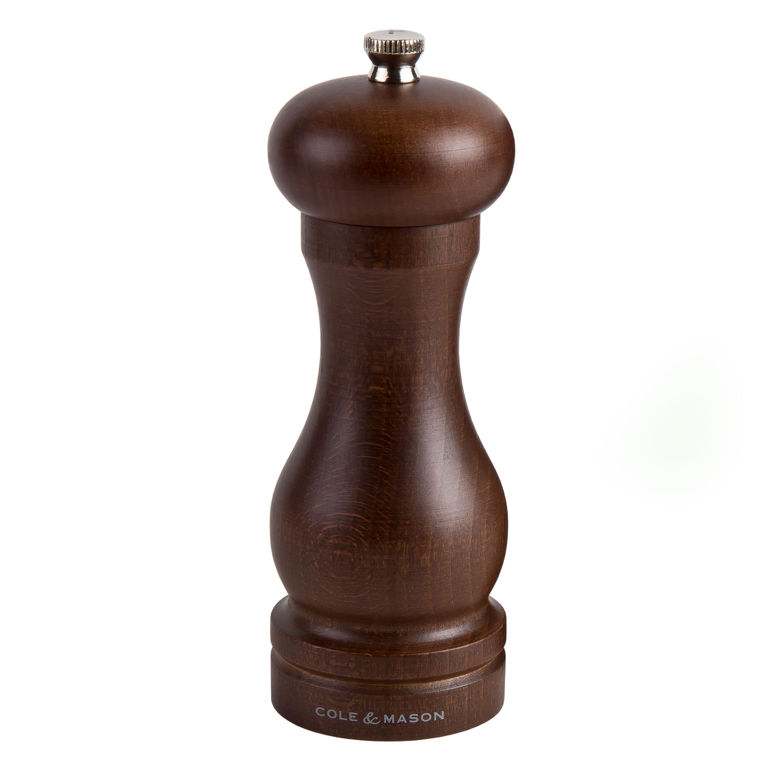 Capstan Wood Pepper Grinder - Wooden Mill Includes Precision Mechanism, 6.5 inch