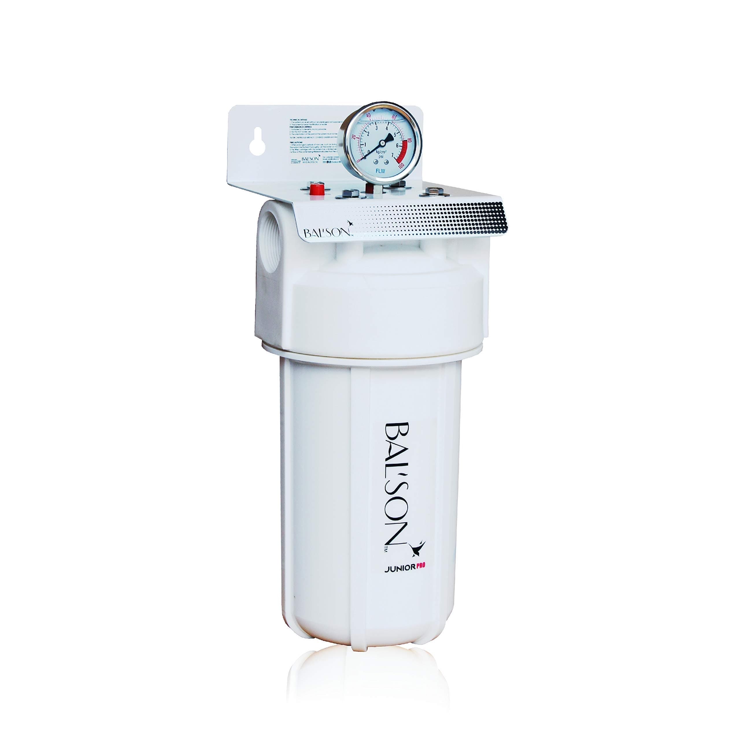 Balson Junior Pro Tank Water Filter - Whole House Water Filter System- Remove Sand Dust Mud Silt Iron and Rust Particles - with Washable Filter Cartridge