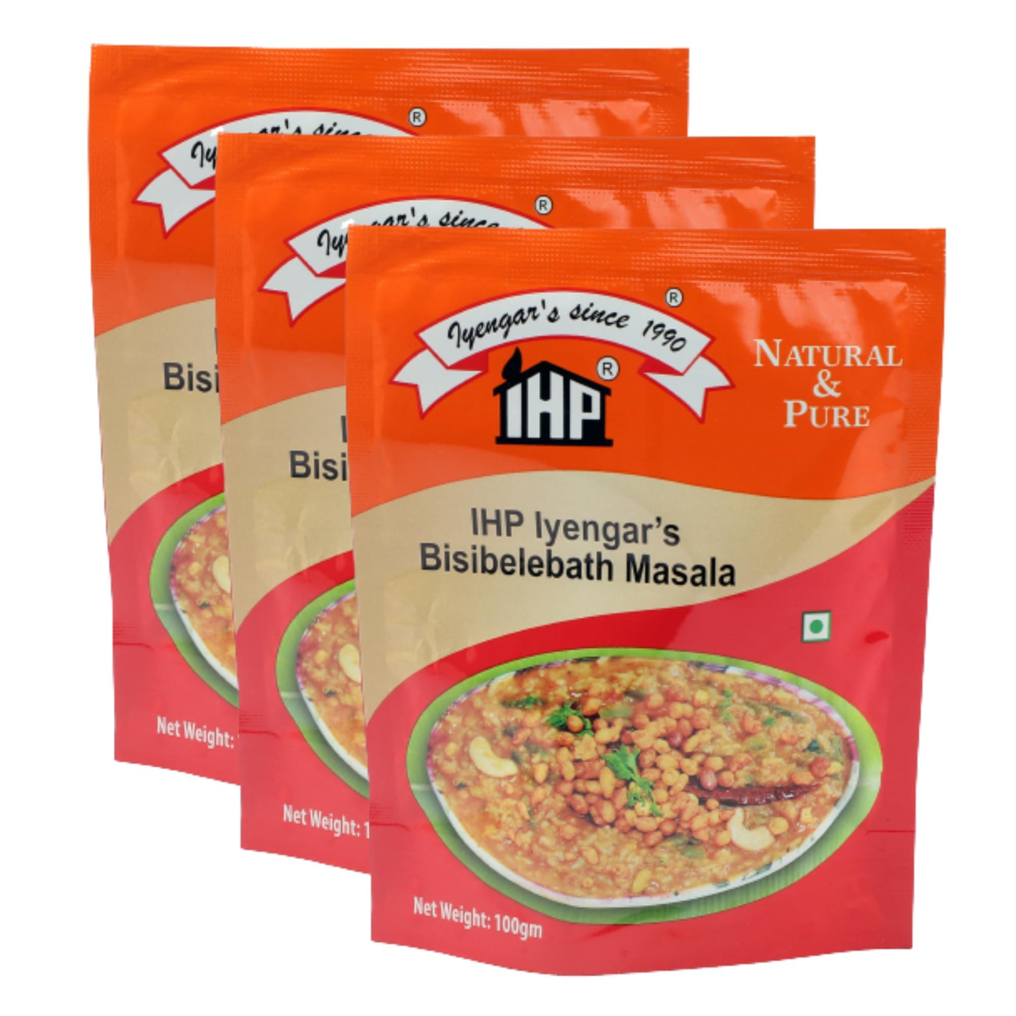 IHP IYENGARS BISIBELEBATH MASALA 300 Gram | Masala Pack of 3