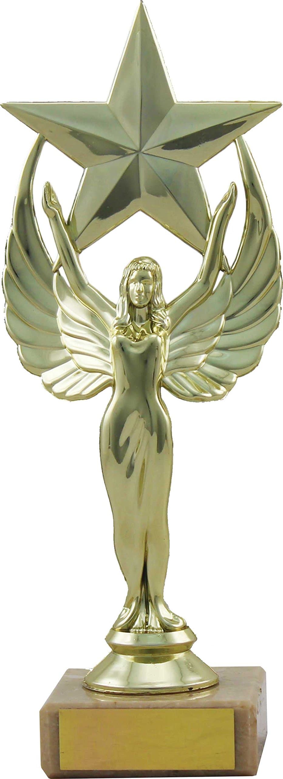 8 inch Gold Female Star Victory Achievement Any Sport Awards Trophies Engraving Included