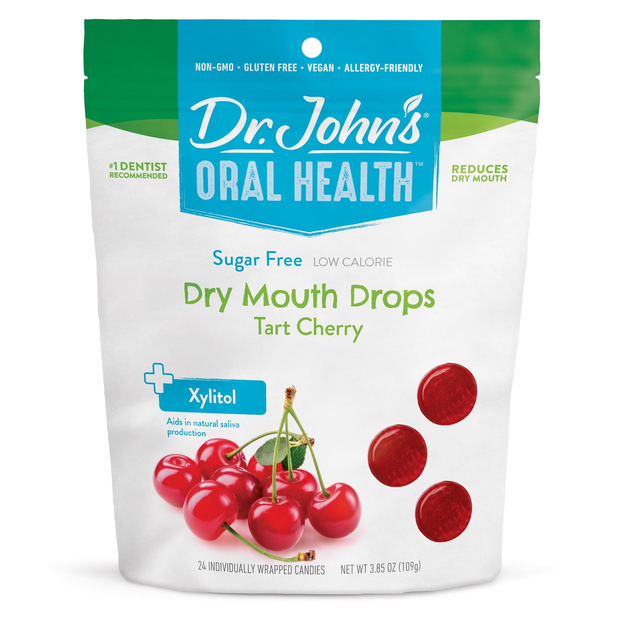 Dr. John's Healthy Sweets Oral Sugar-Free Dry Mouth Drops - Tart Cherry (3.85oz)