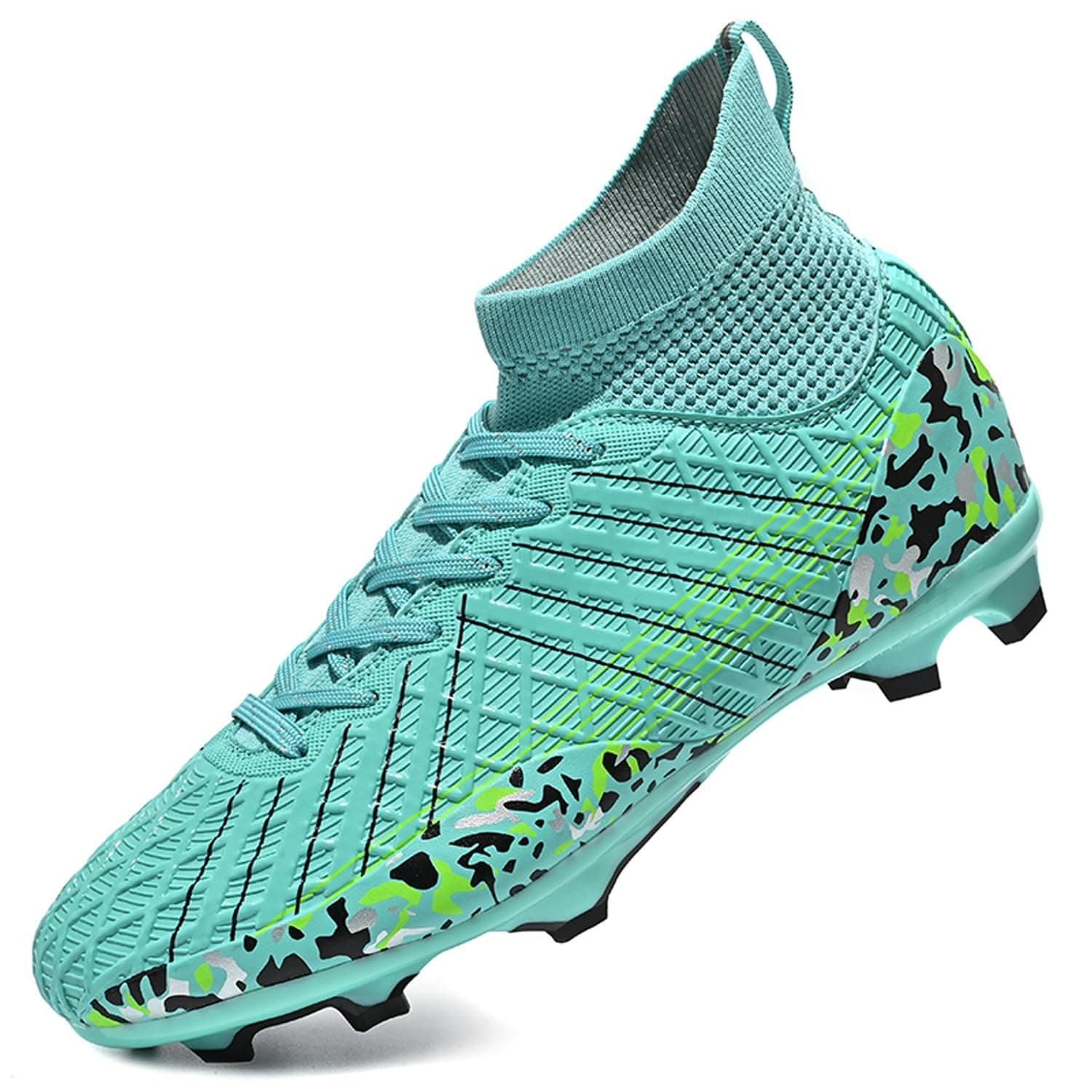 BOTEMANFootball Boots Men's Outdoor Football Shoes Professional Athletics Astro Turf Trainers Teens High Top Spikes Soccer Shoes