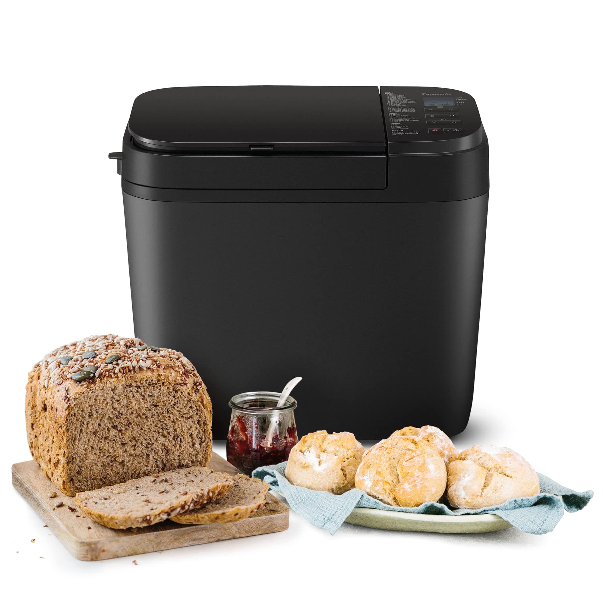 SD-R2530 Automatic Bread maker, with Nuts Dispenser, 30 Programmes, 4 Gluten-Free Mode, Dual Temperature Sensors, 13 Hours Digital Timer, Black