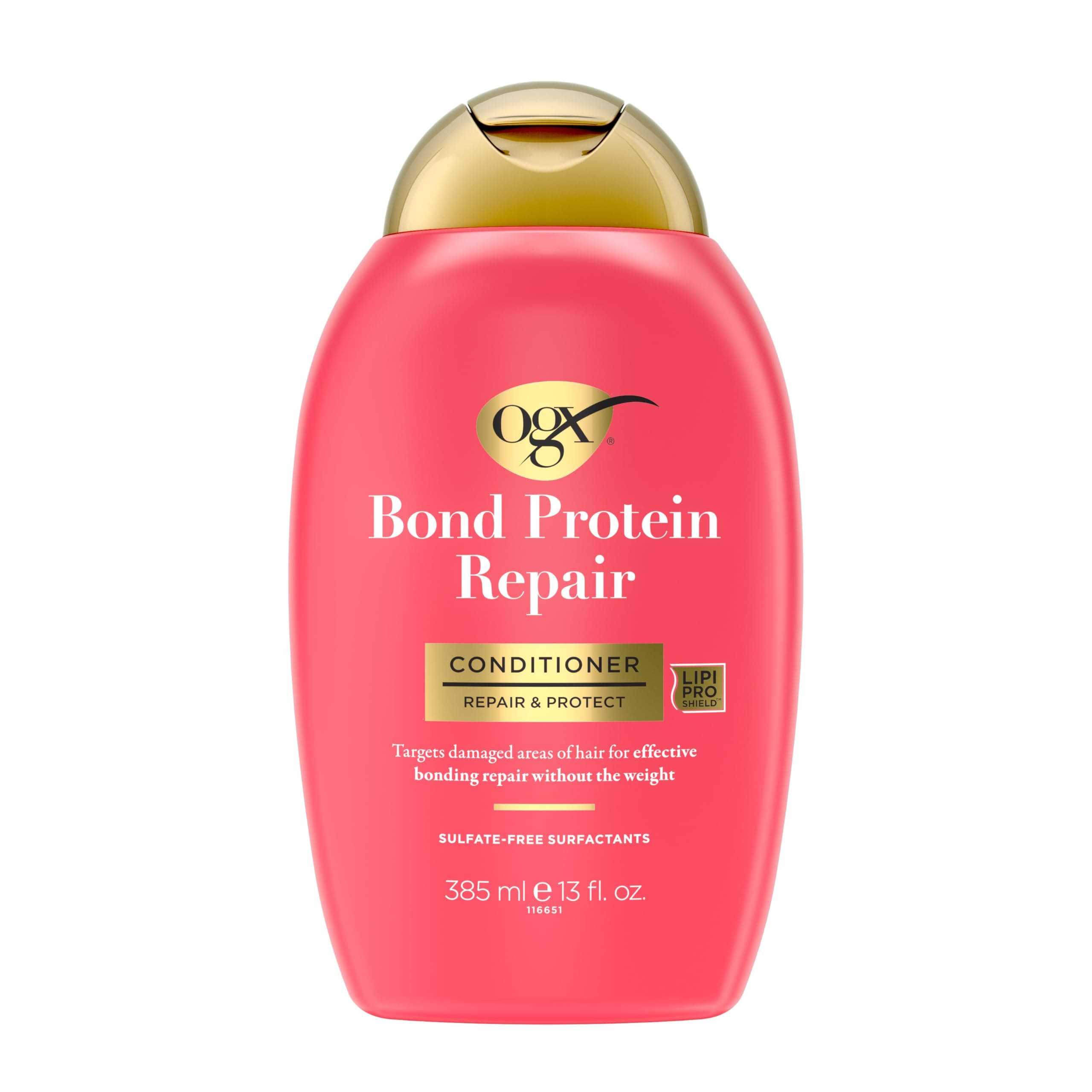 Repair & Protect Bond Protein Repair Conditioner, Lightweight Conditioner Targets Damaged Areas of Hair, Formulated without Parabens, Sulfate-Free Surfactants, 13 fl. oz