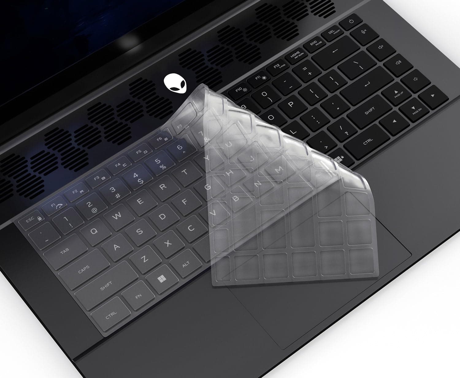 Keyboard Cover Skin for 2024 2023 Dell Alienware X16 R2 16 Inch & Alienware X16 R1 16 Inch Gaming Laptop, Dell Alienware X16 Keyboard Protector - TPU