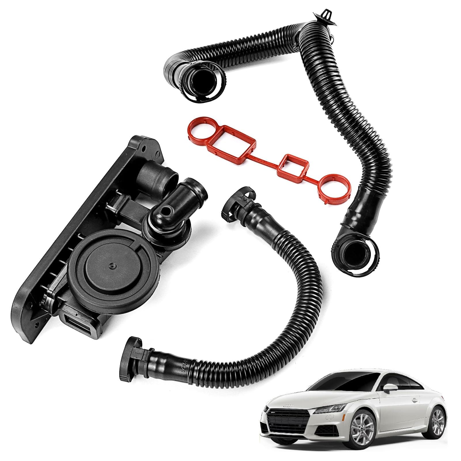 PCV Crankcase Breather Valve Hose Gaskets for 2006-2015 Eos Jetta Passat GTI TT A3 A4 2.0T 06F129101P