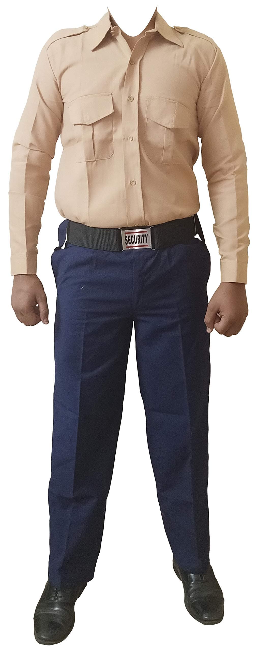 REGALIA Men's Security Guard Uniform (Brown Shirt Blue Trouser 36)
