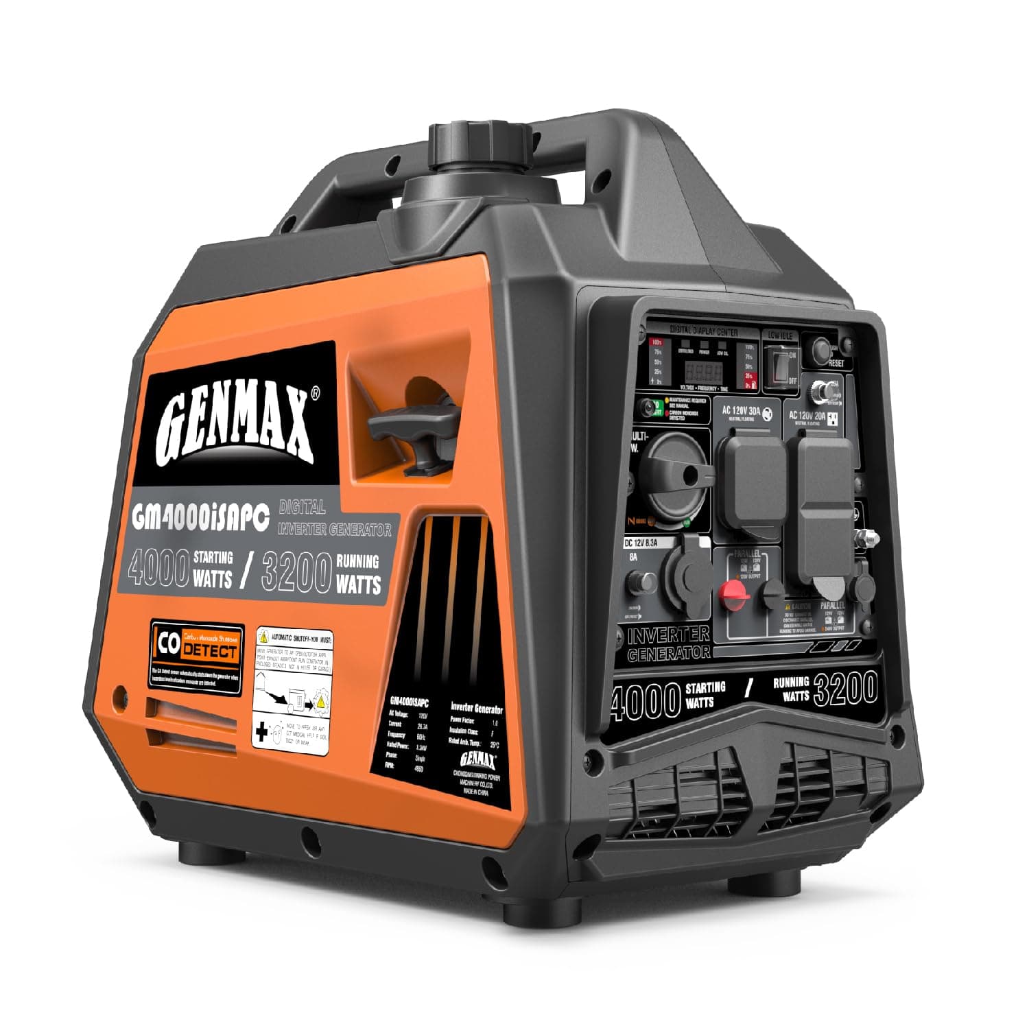 GENMAX Outdoor Power Equipment GM4000iSAPC Super Quiet Portable Inverter Generator EPA &CARB Compliant,Ideal for Home backup power.(4000iSAPC)