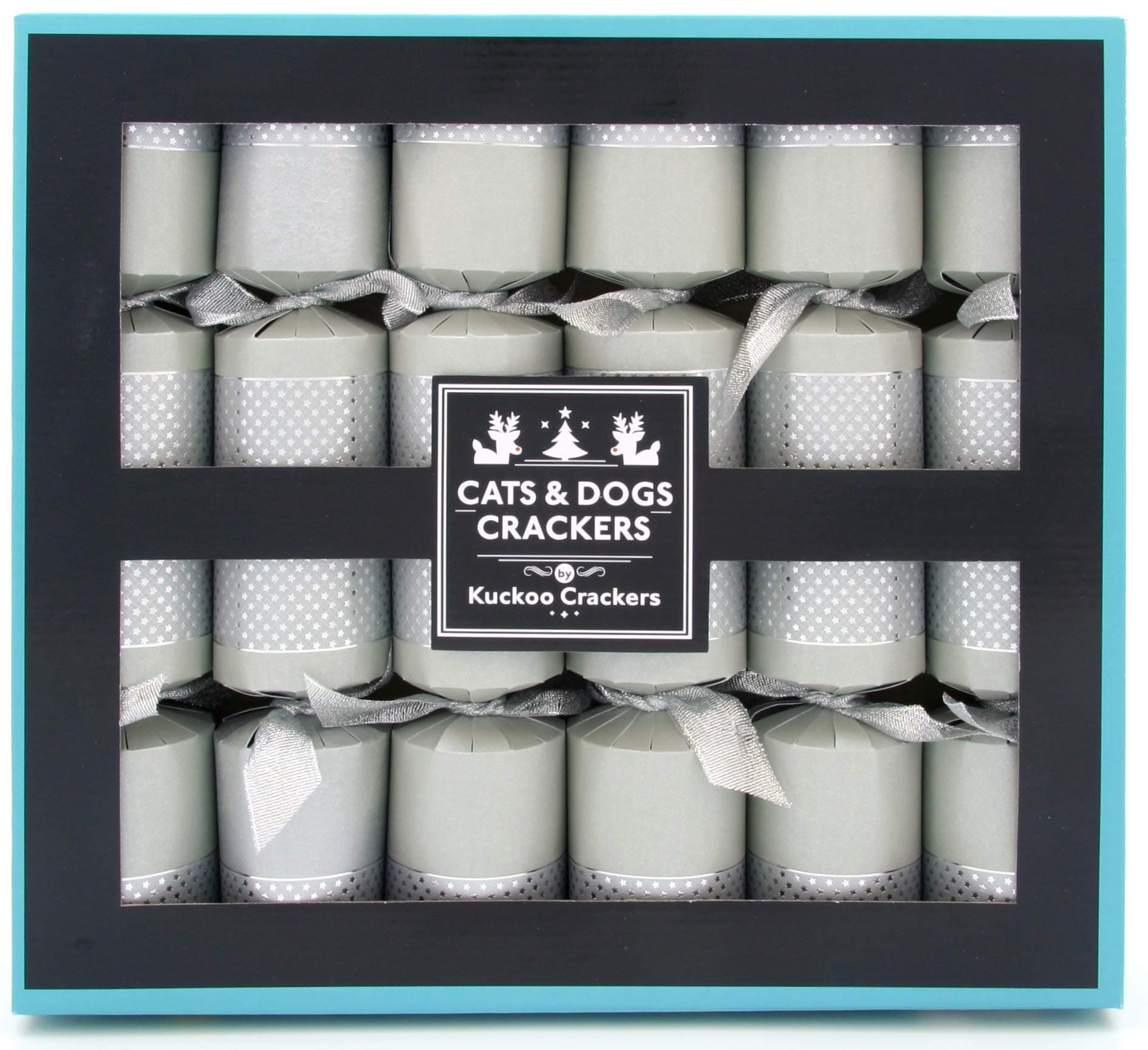 Kuckoo Crackers - 6 x 13-inch Cats and Dogs Christmas Crackers