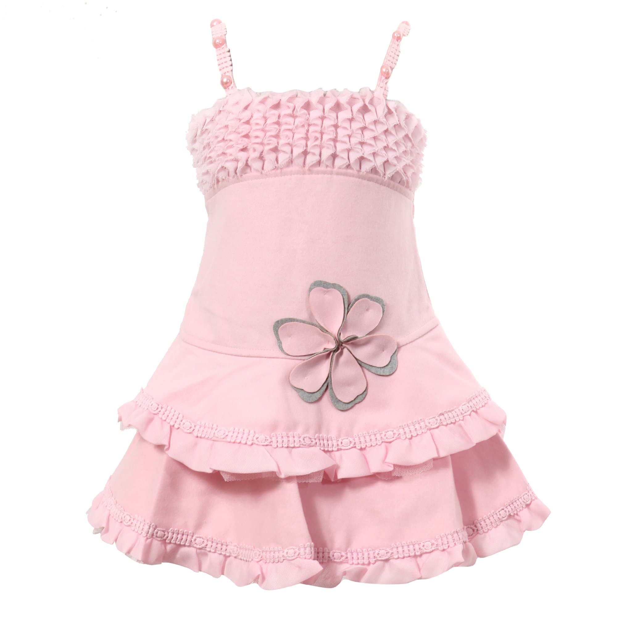 Richie House Girls' Brace Skirt with Layered Bottom RH1473