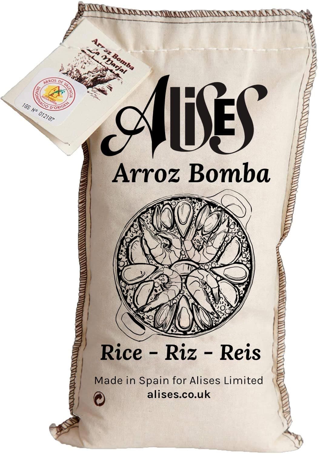 1 Kg Paella Rice Bomba D.O. Valencia - Arroz Bomba, Spanish Premium White Rice