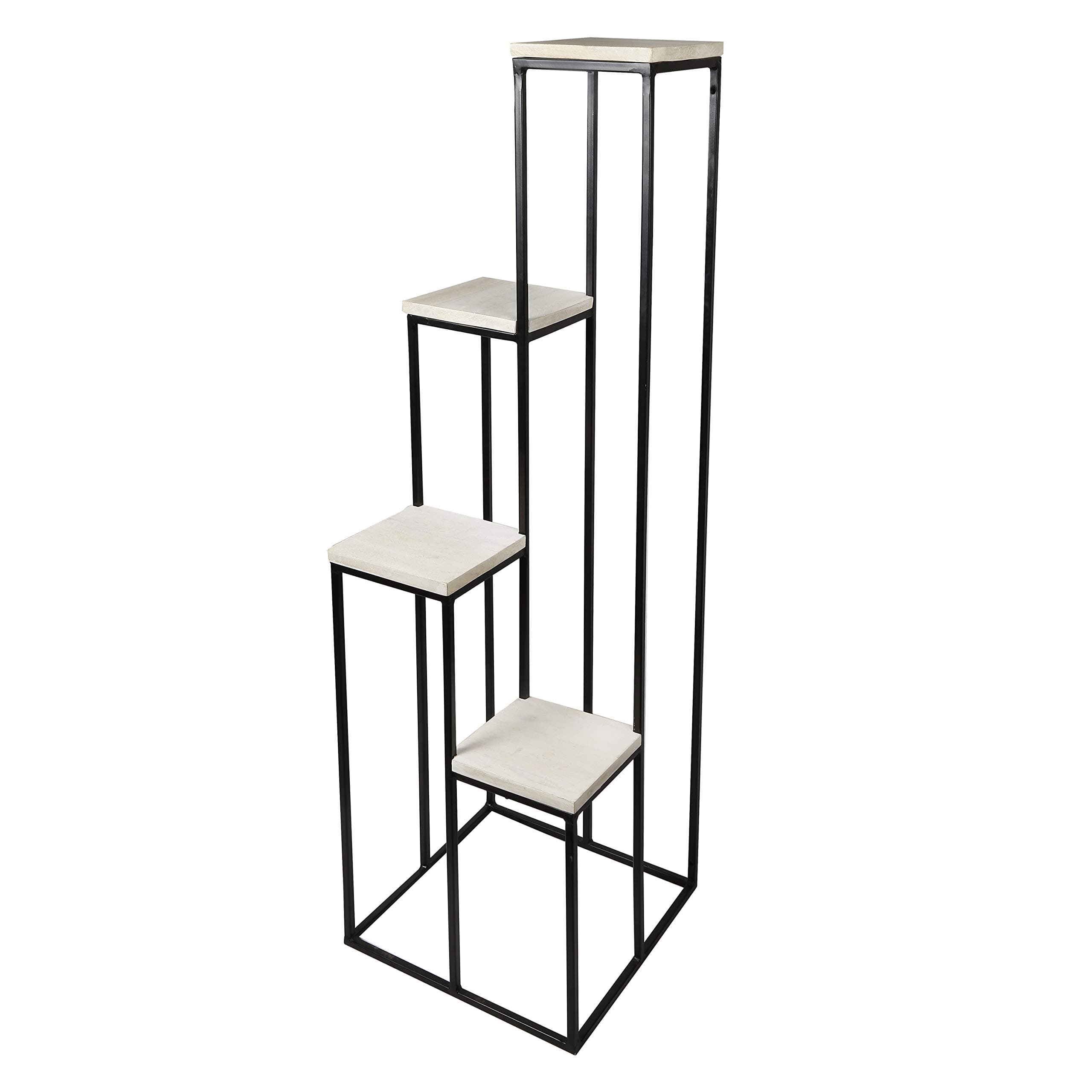 Hortus Metal & Wood 4-Tier Colorfullavel Plant Display Stand Rack