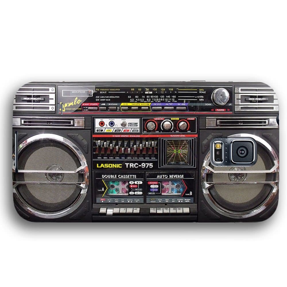 80s Classic Boombox Radio Cassette Player Samsung Galaxy S5 Slim Phone Case
