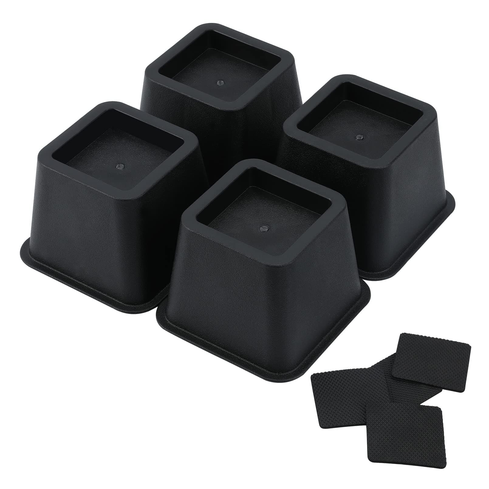 Heavy Duty Bed Risers, Elevation in Heights 3 Inch Furniture Raisers Bed Lifts for Dorm Bed, Table and Sofa, Supports up to 1500 lbs (Set of 4)